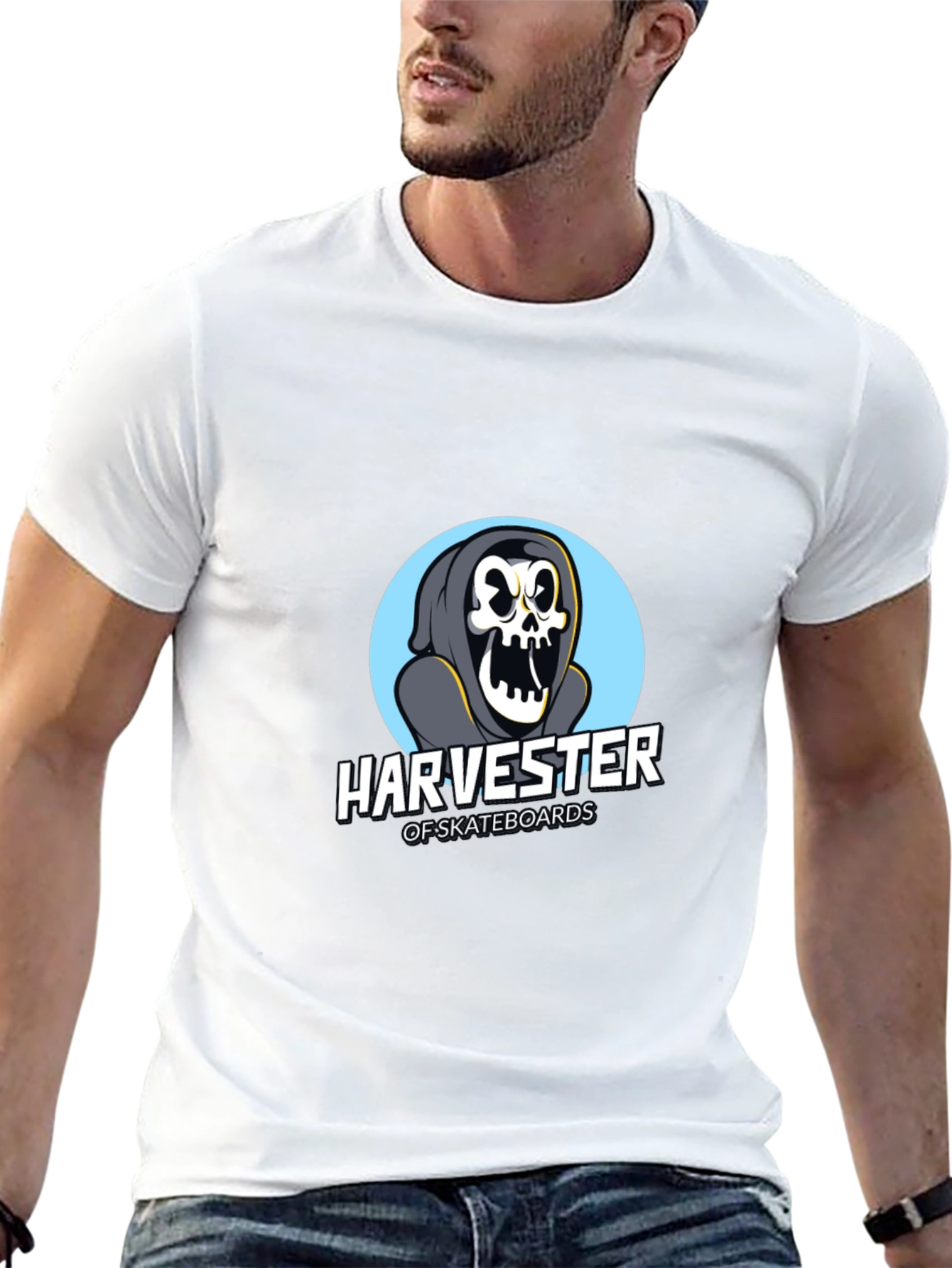 Black Harvester of Skateboards Graphic Tee view 13
