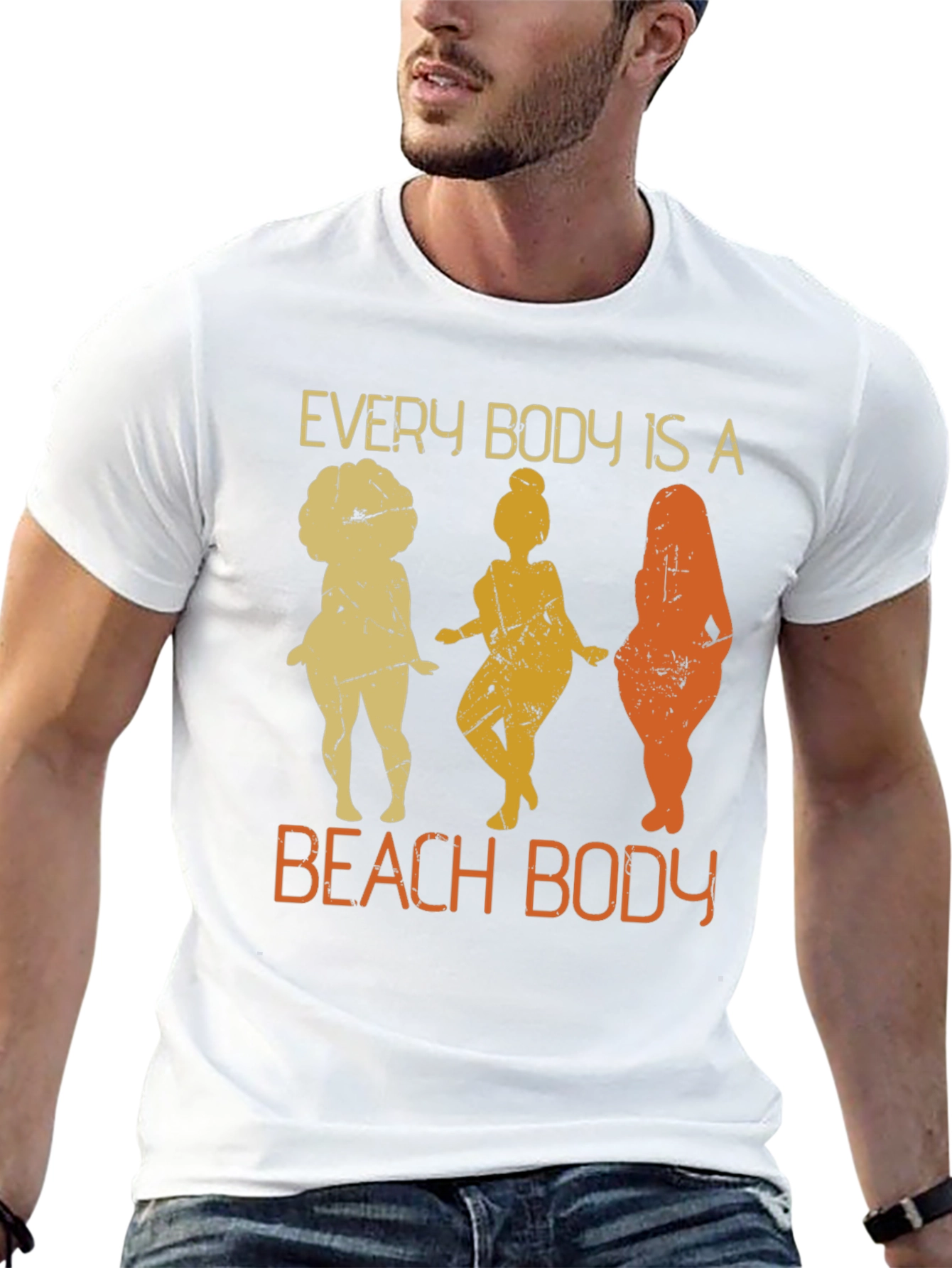 Body Positive Graphic Tee: Every Body is a Beach Body - 13