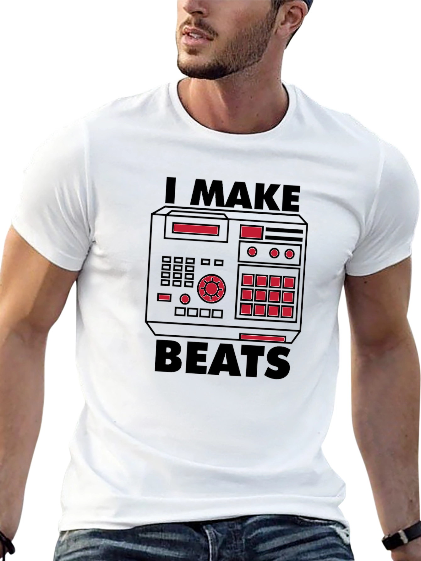 Black I Make Beats Graphic T-Shirt view 13
