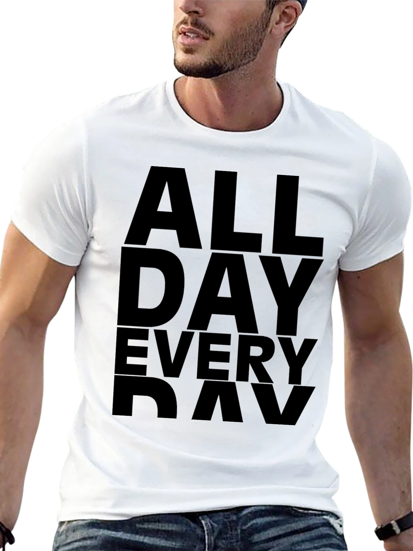 Black All Day Every Day Black Graphic Tee view 13