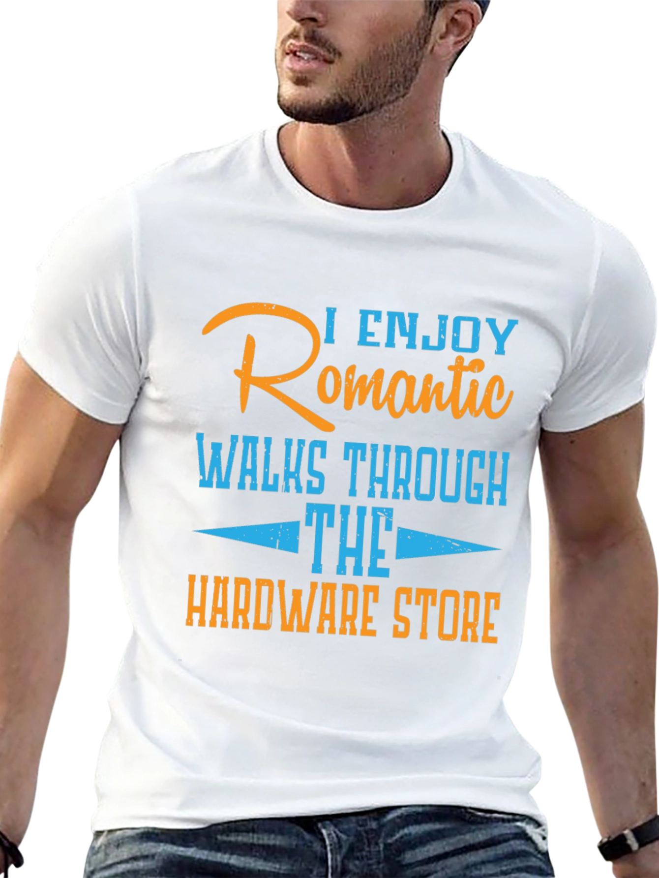 Black Humorous Hardware Store Romantic Walks T-Shirt view 13