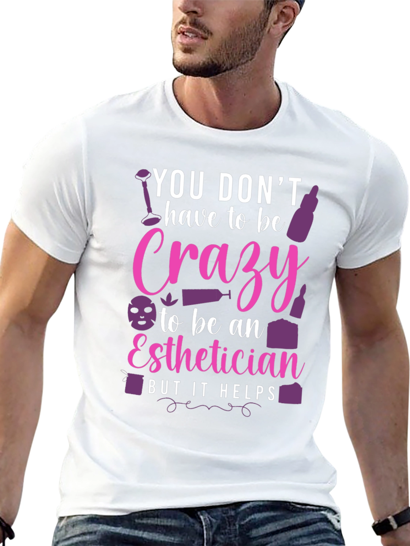 Black Crazy Esthetician Graphic Tee - Unisex view 13