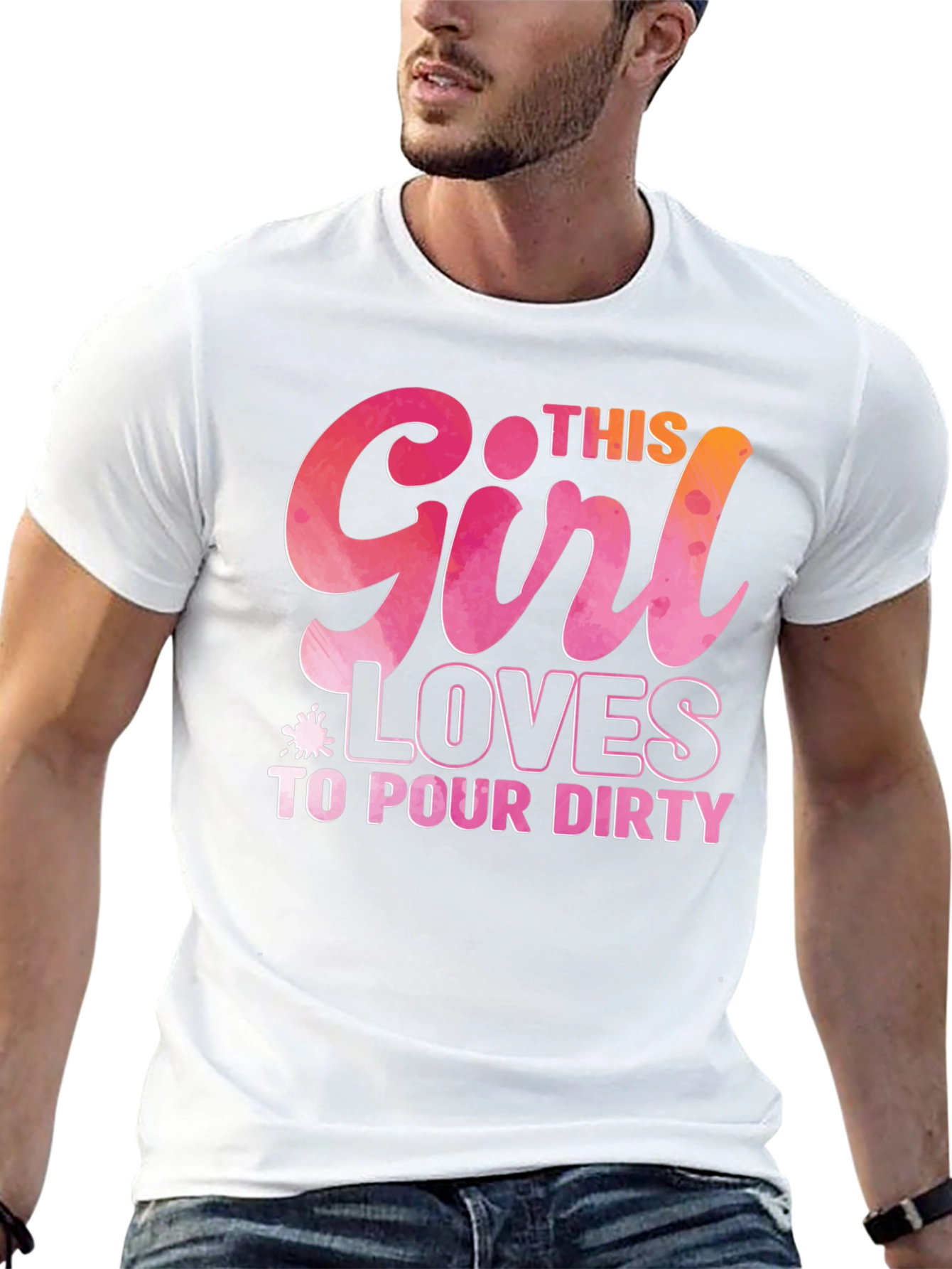 Black This Girl Loves to Pour Dirty T-Shirt view 13