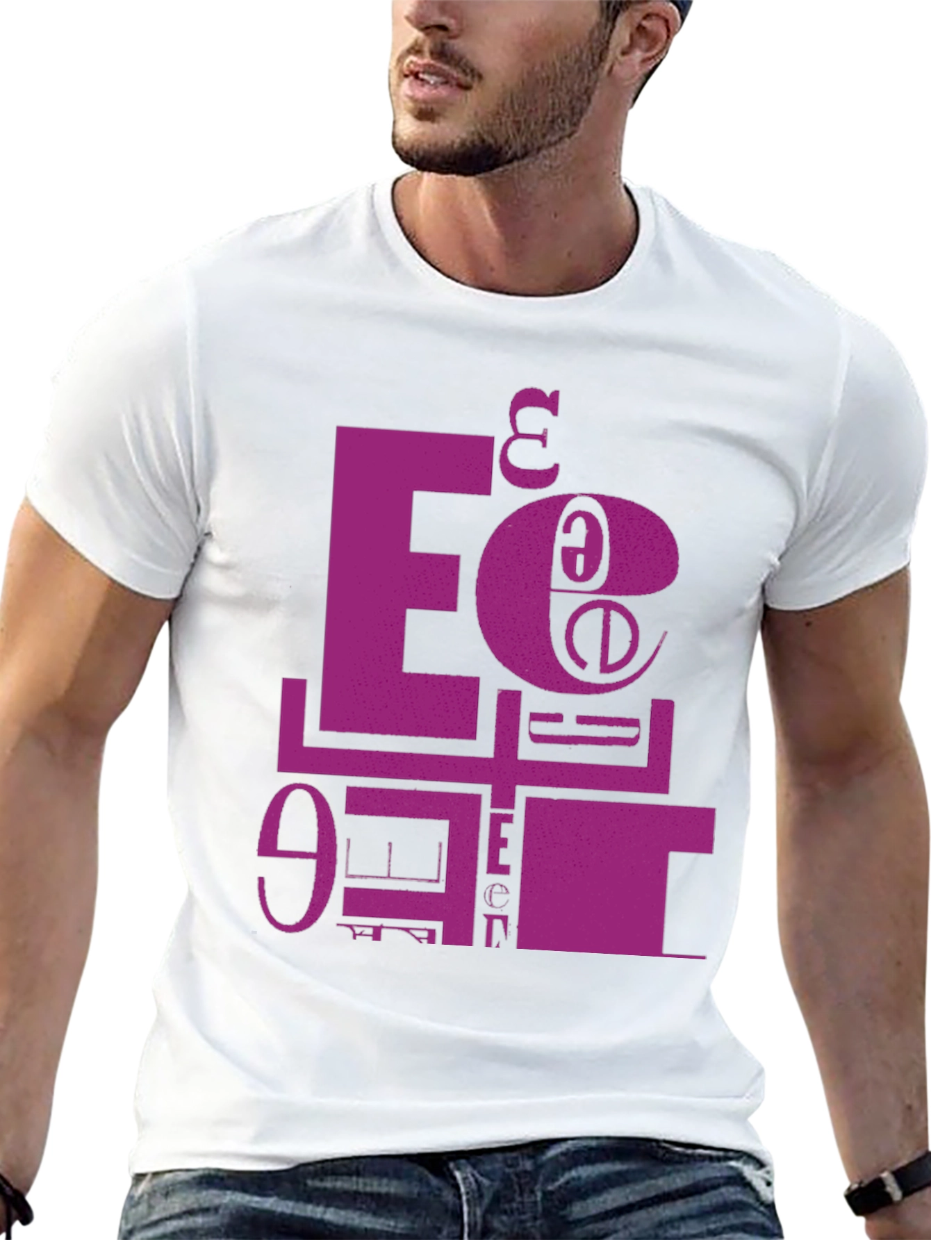 Black Abstract Graphic Print T-Shirt view 13