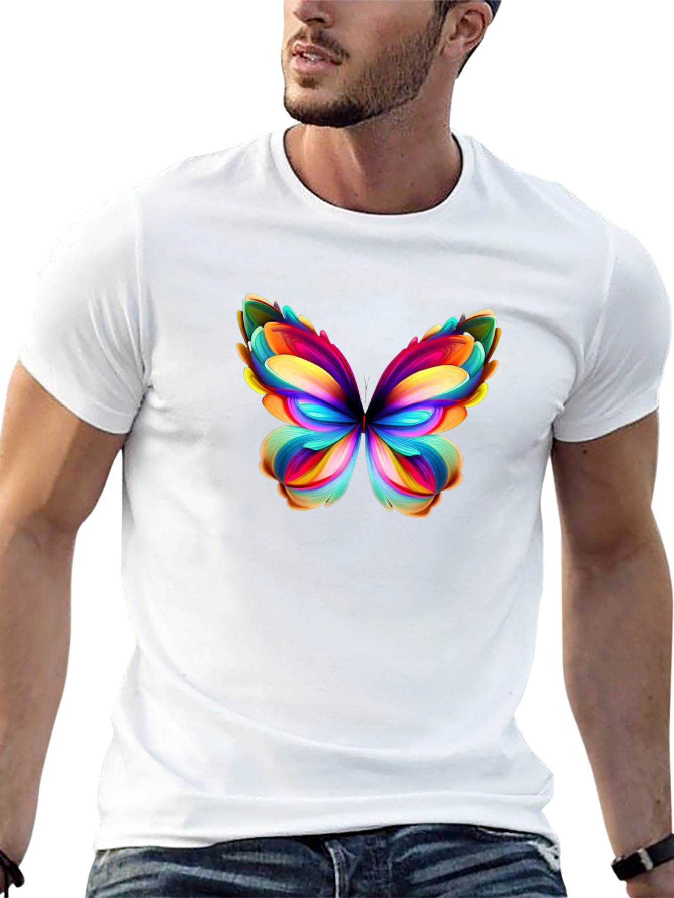 Black Butterfly Graphic Tee - Vibrant Colors view 13