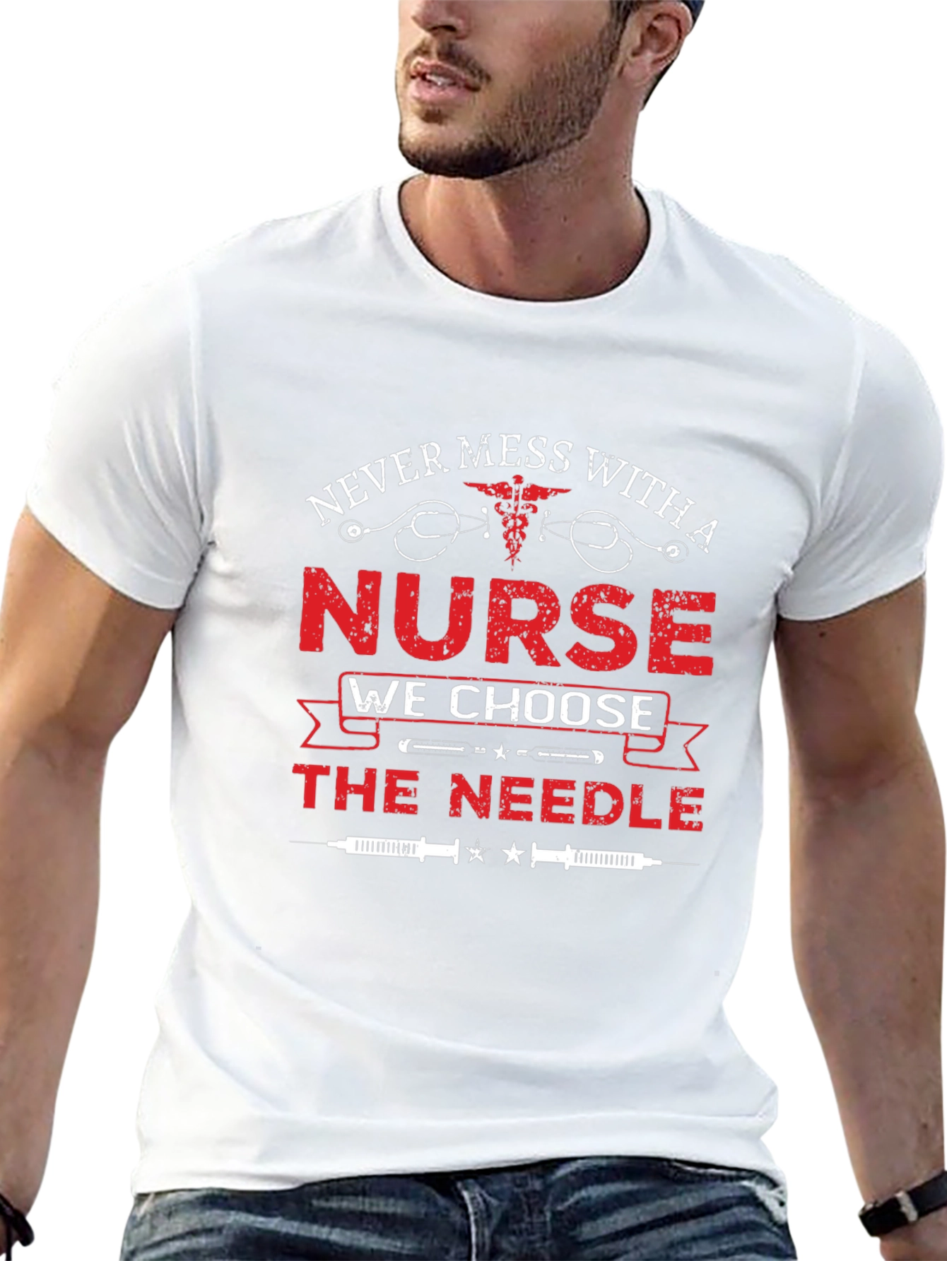 Black Never Mess with a Nurse T-Shirt view 13