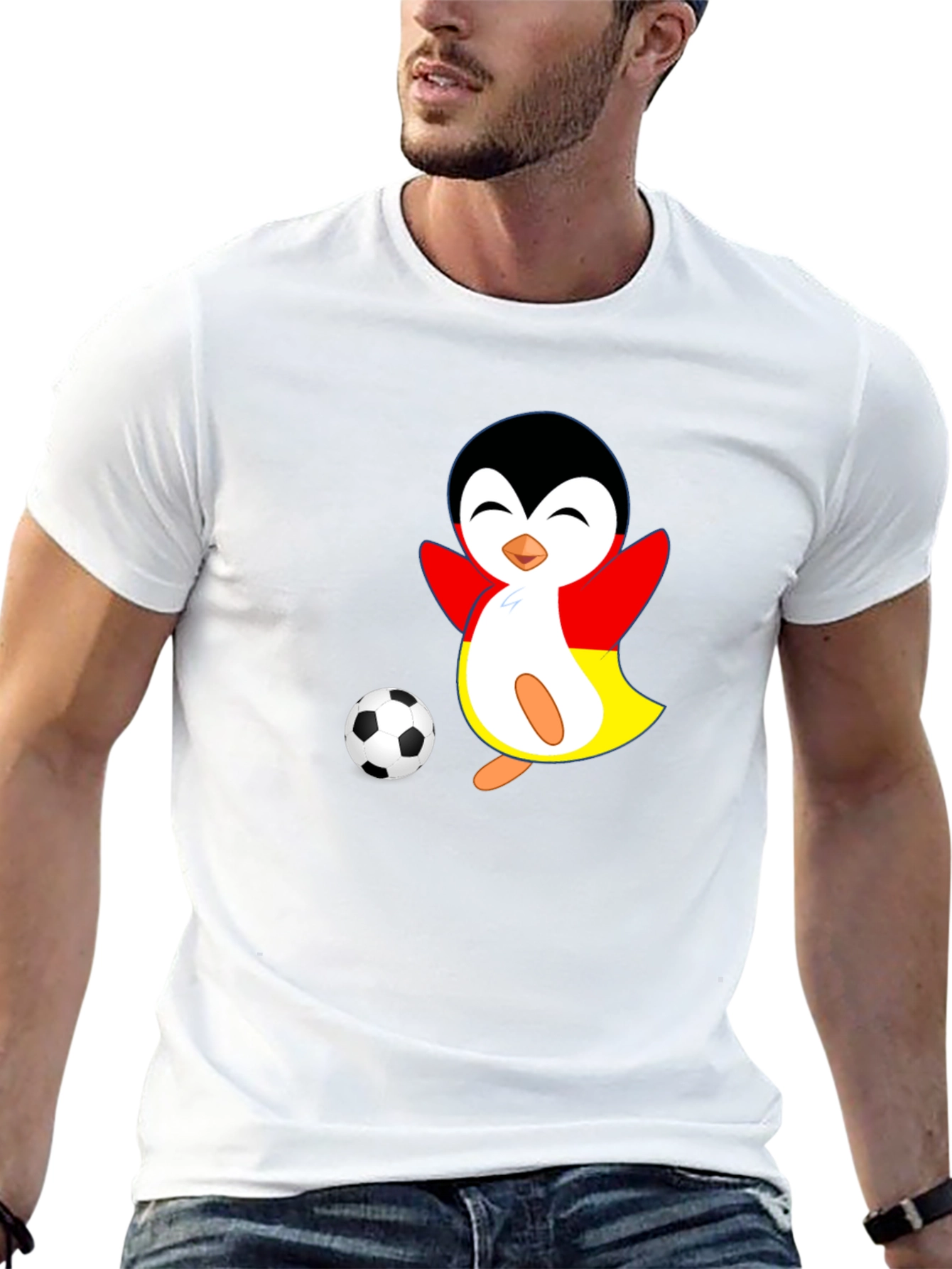 Soccer Penguin Graphic Tee - Black - 13
