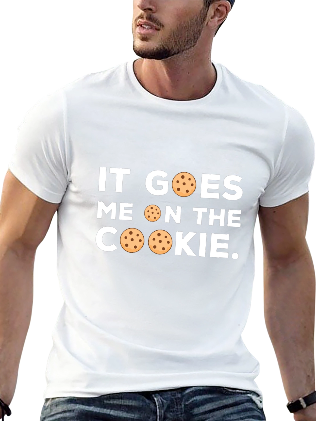 Black It Goes Cookie Funny T-Shirt view 13