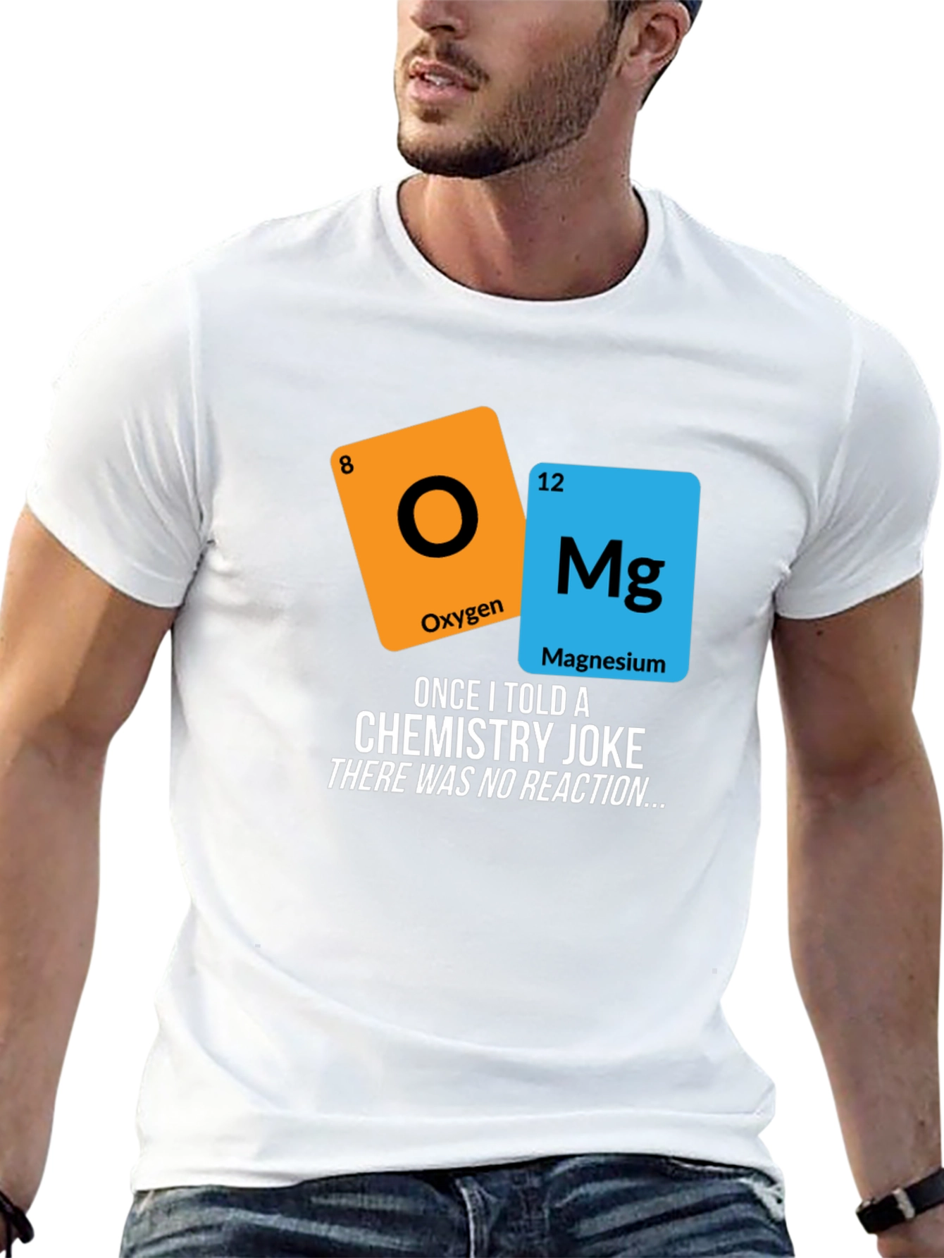 Black Funny Chemistry Joke T-Shirt - No Reaction view 13
