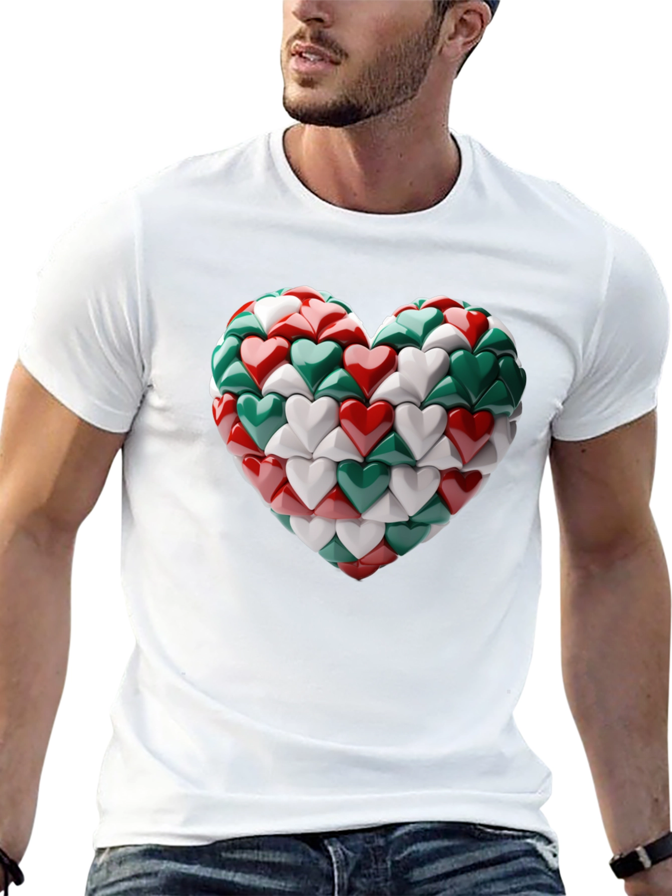 Black Heart of Hearts Graphic Tee view 13