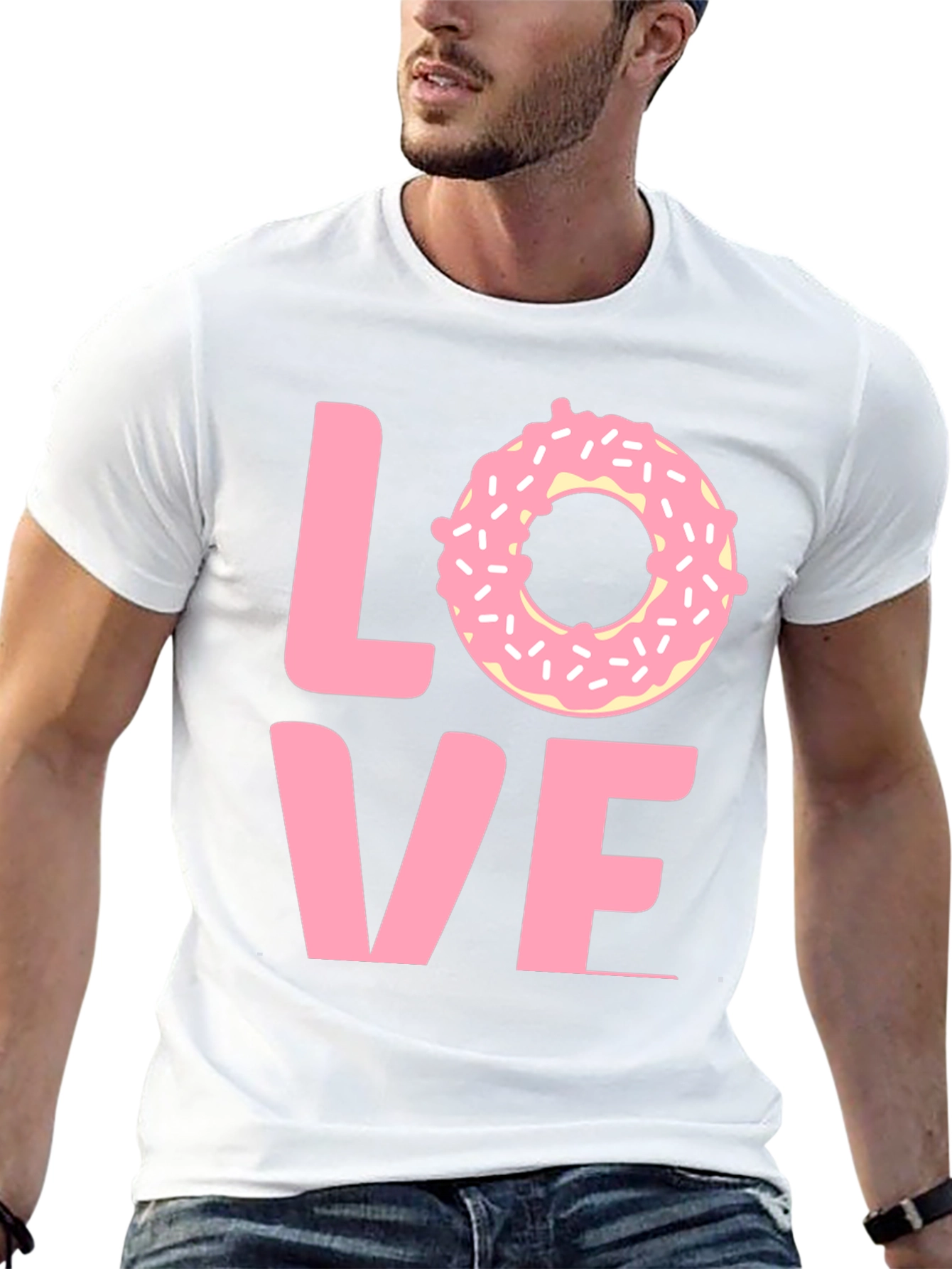Black Love Donut T-Shirt - Fun & Stylish Graphic Tee view 13