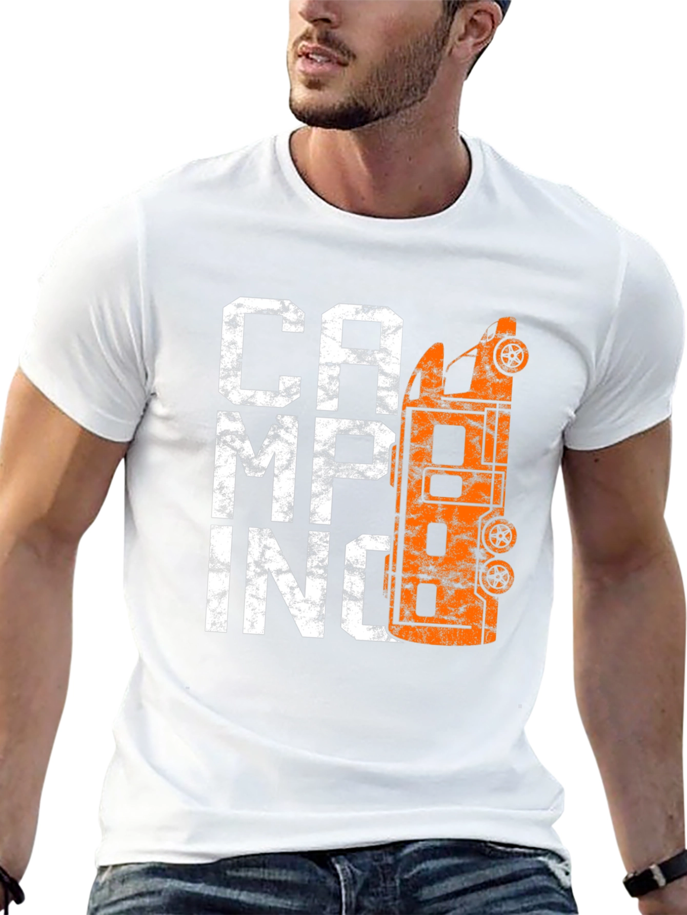 Black Camping Adventure T-Shirt - Black Graphic Tee view 13