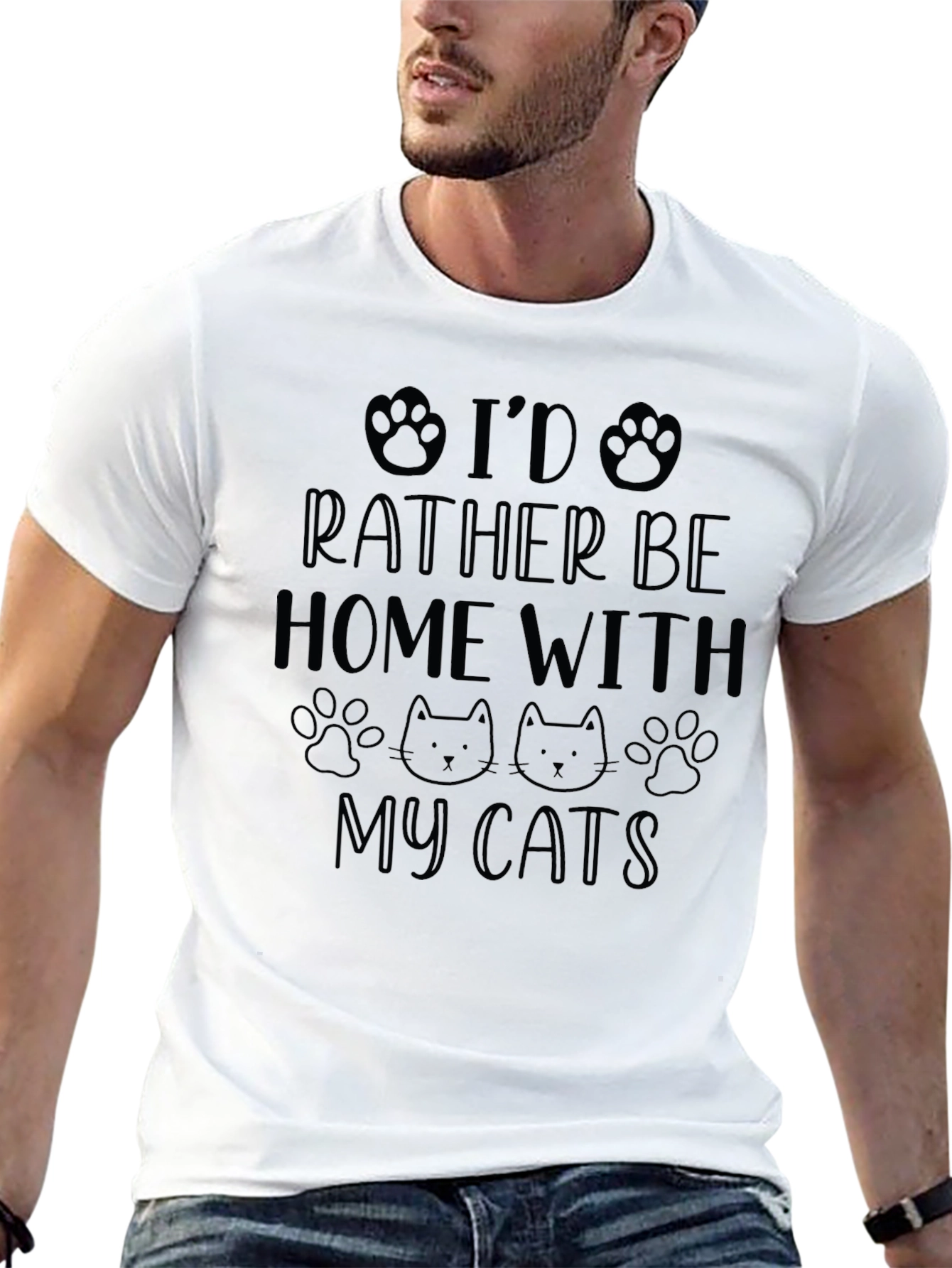 Black Home with Cats Graphic Tee view 13