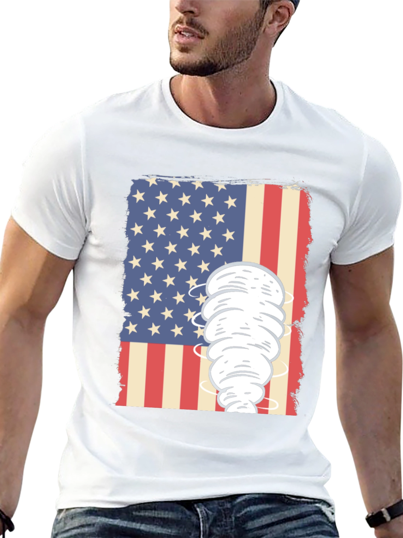 Black American Tornado Graphic Tee view 13