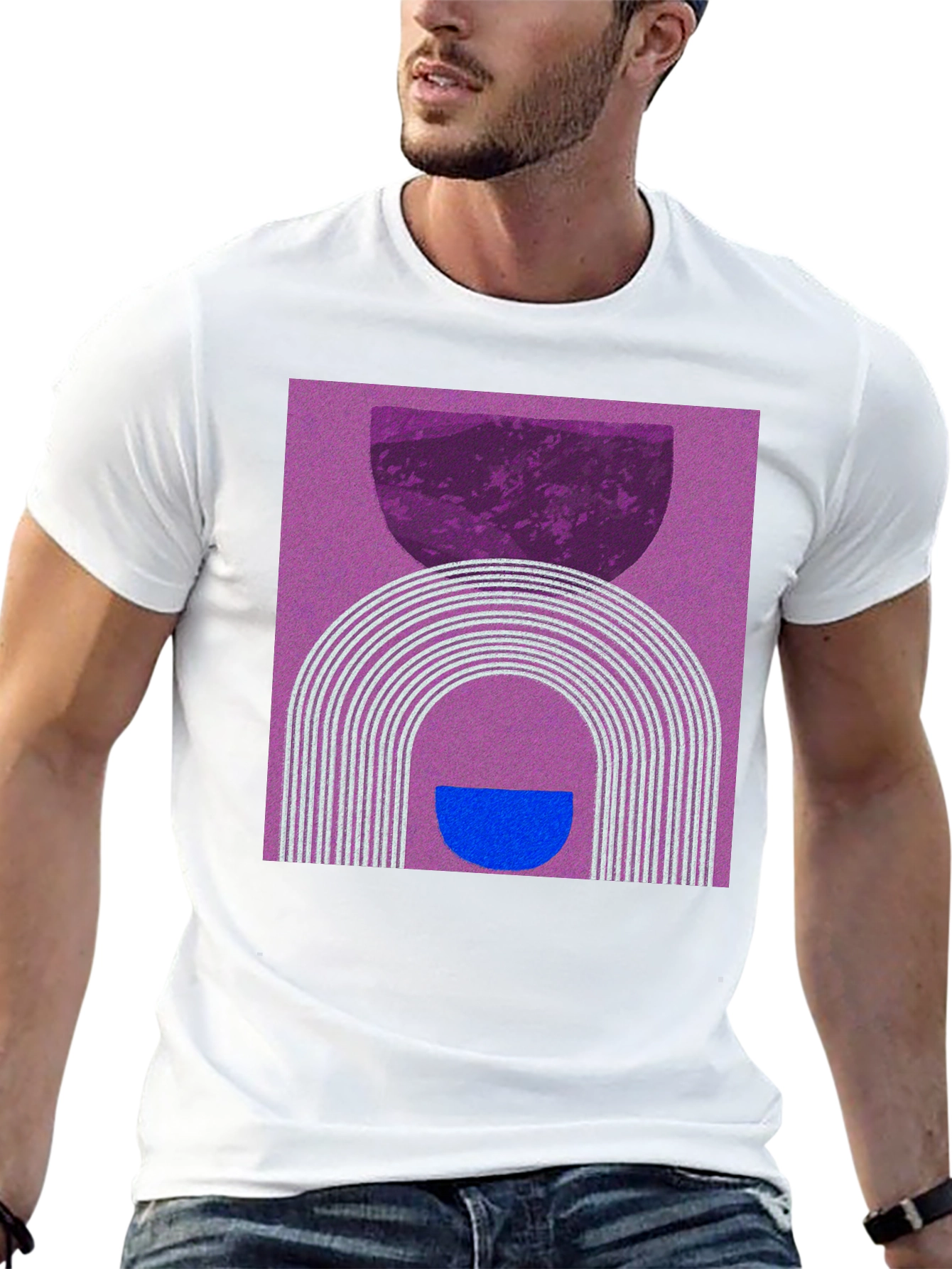 Black Abstract Graphic T-Shirt - Modern Artistic Design view 13