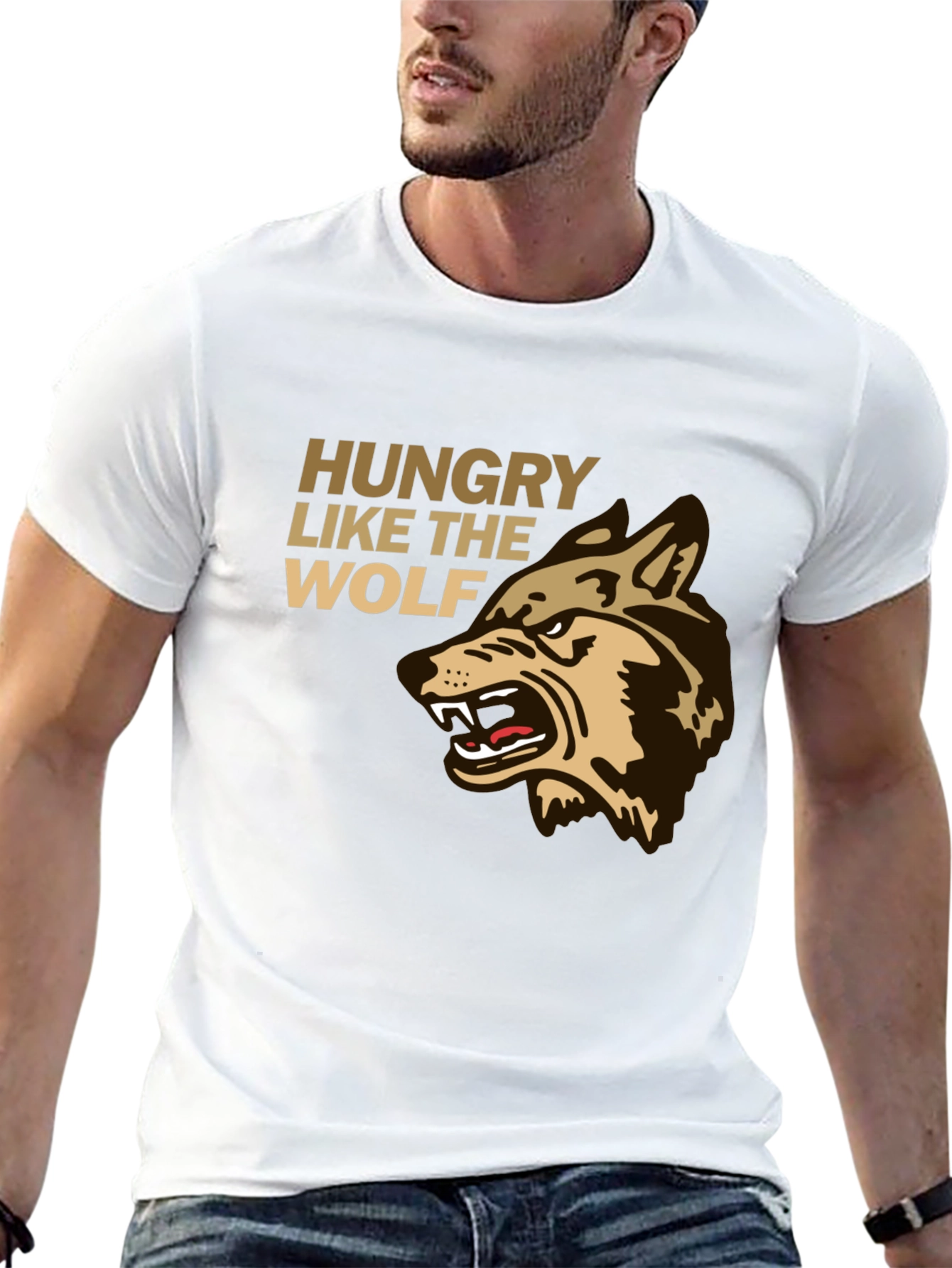 Black Hungry Like the Wolf Graphic Tee - Black view 13