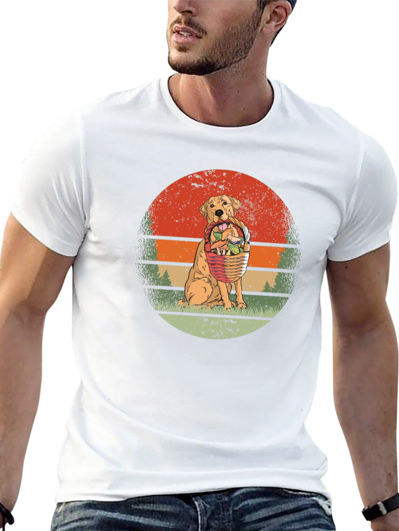 Dog Easter Basket Graphic T-Shirt - 13