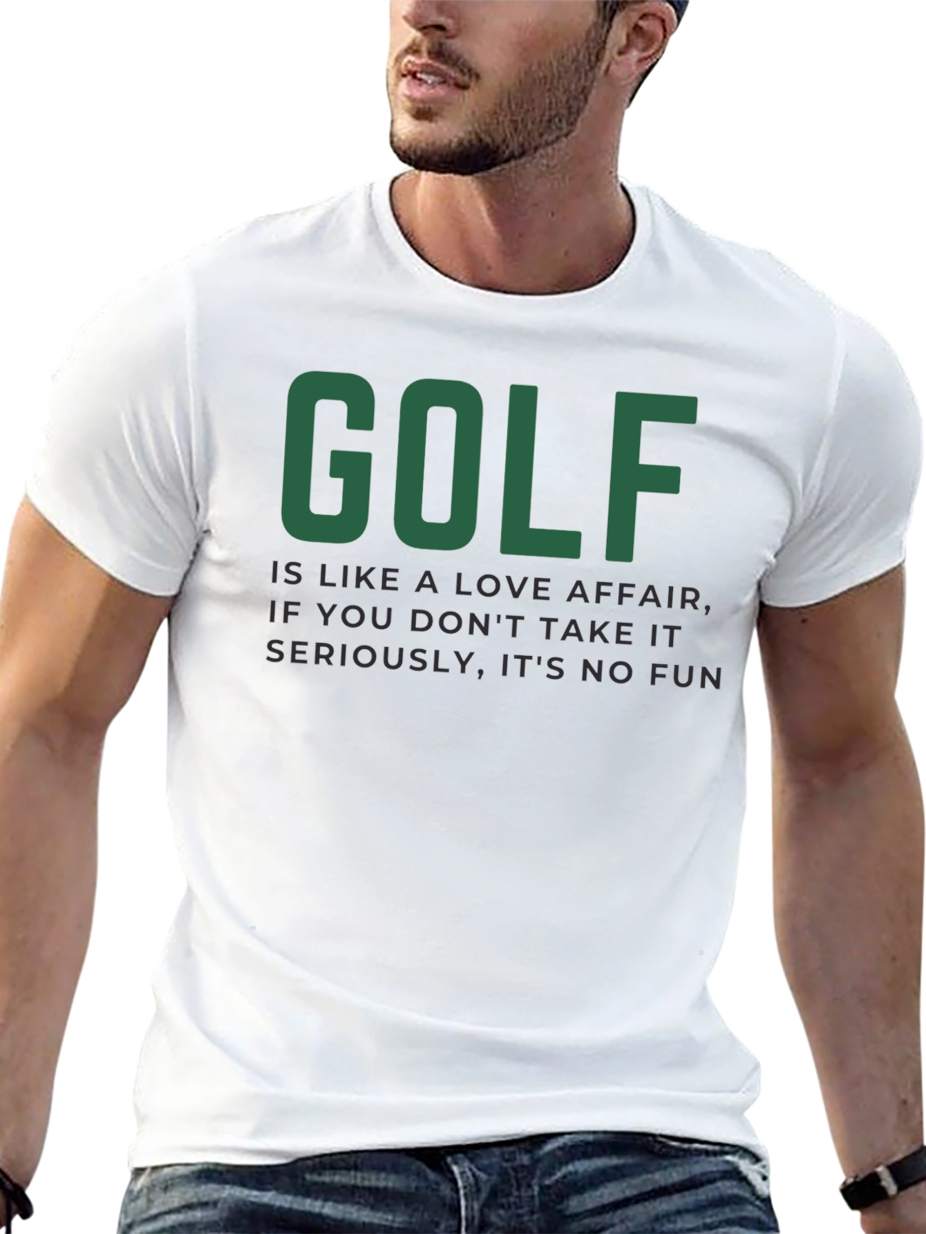 Black Golf Love Affair T-Shirt - Humorous Golfer Tee view 13