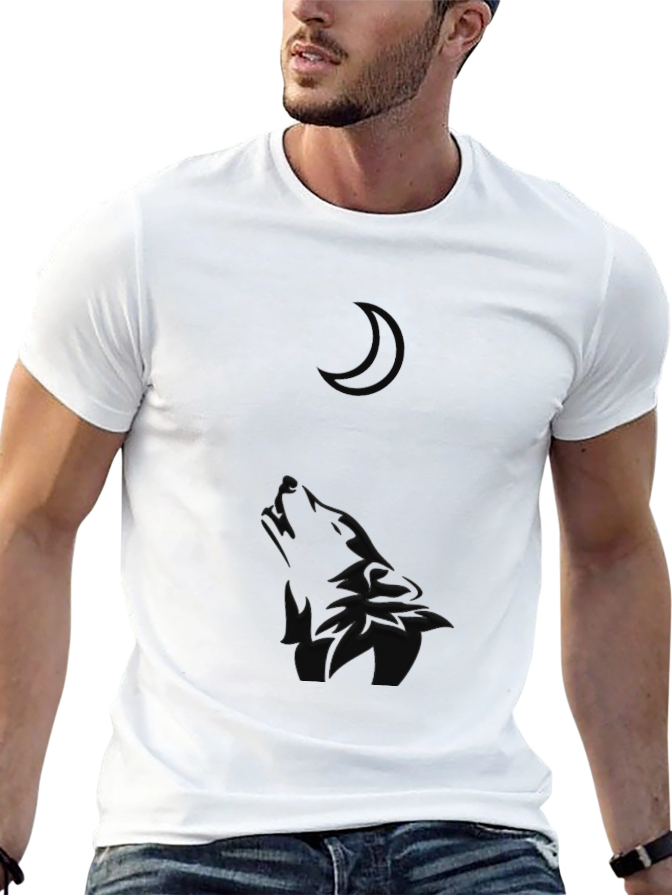 Black Midnight Howl Black T-Shirt view 13