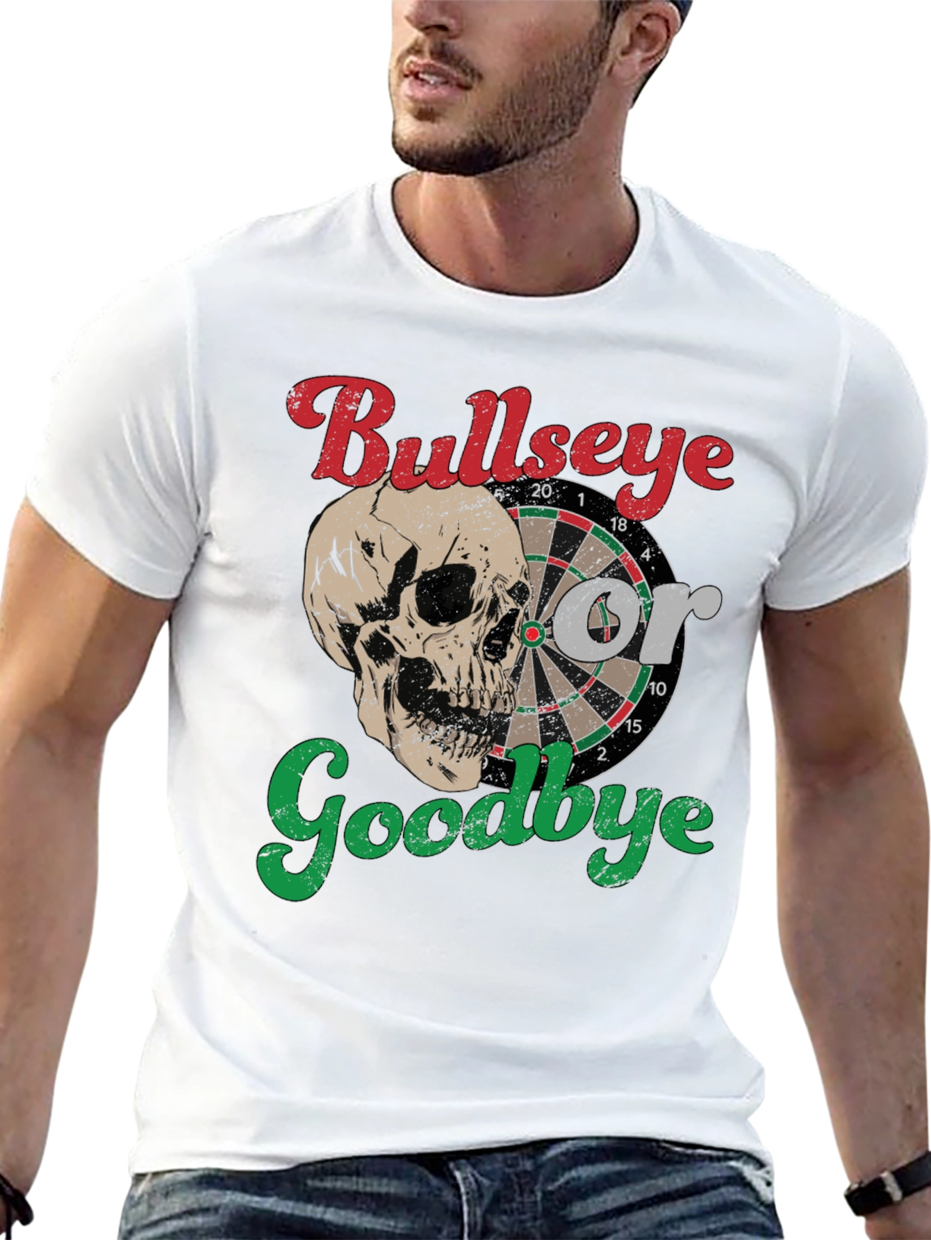 Black Bullseye or Goodbye Skull Graphic Tee view 13