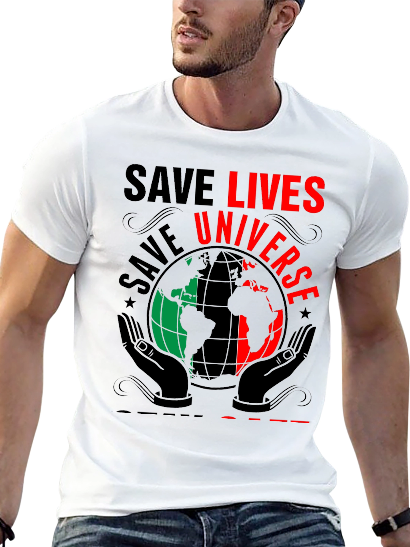 Black Save Lives Universe T-Shirt view 13