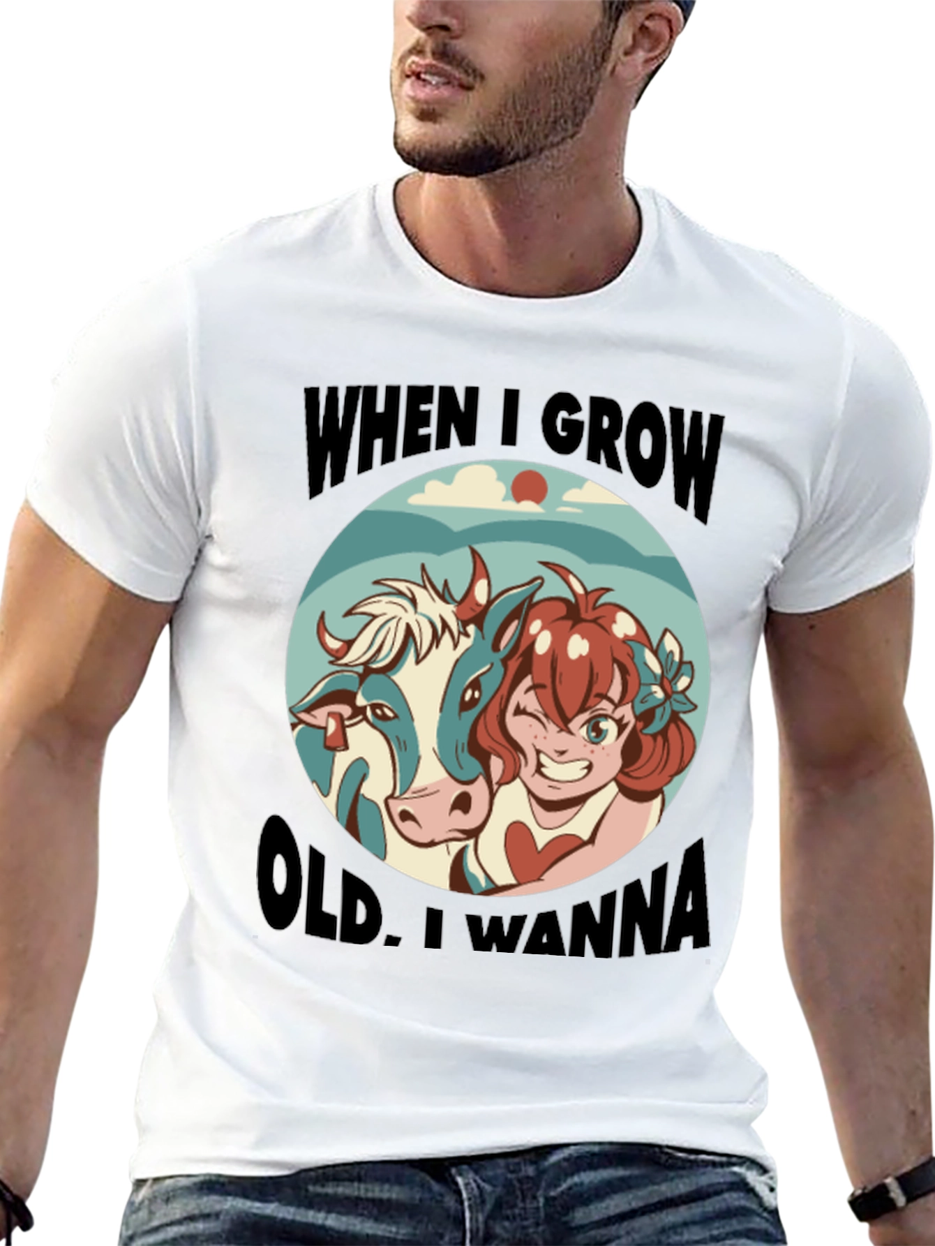 Black Humorous 'When I Grow Old' Graphic Tee view 13