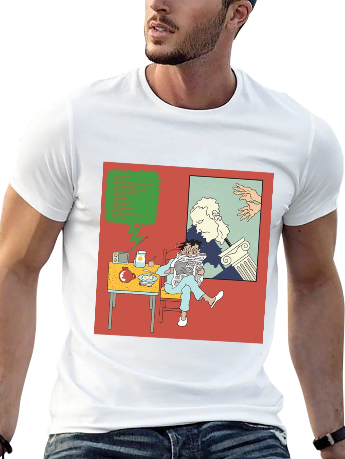 Black Philosophical Breakfast Tee view 13