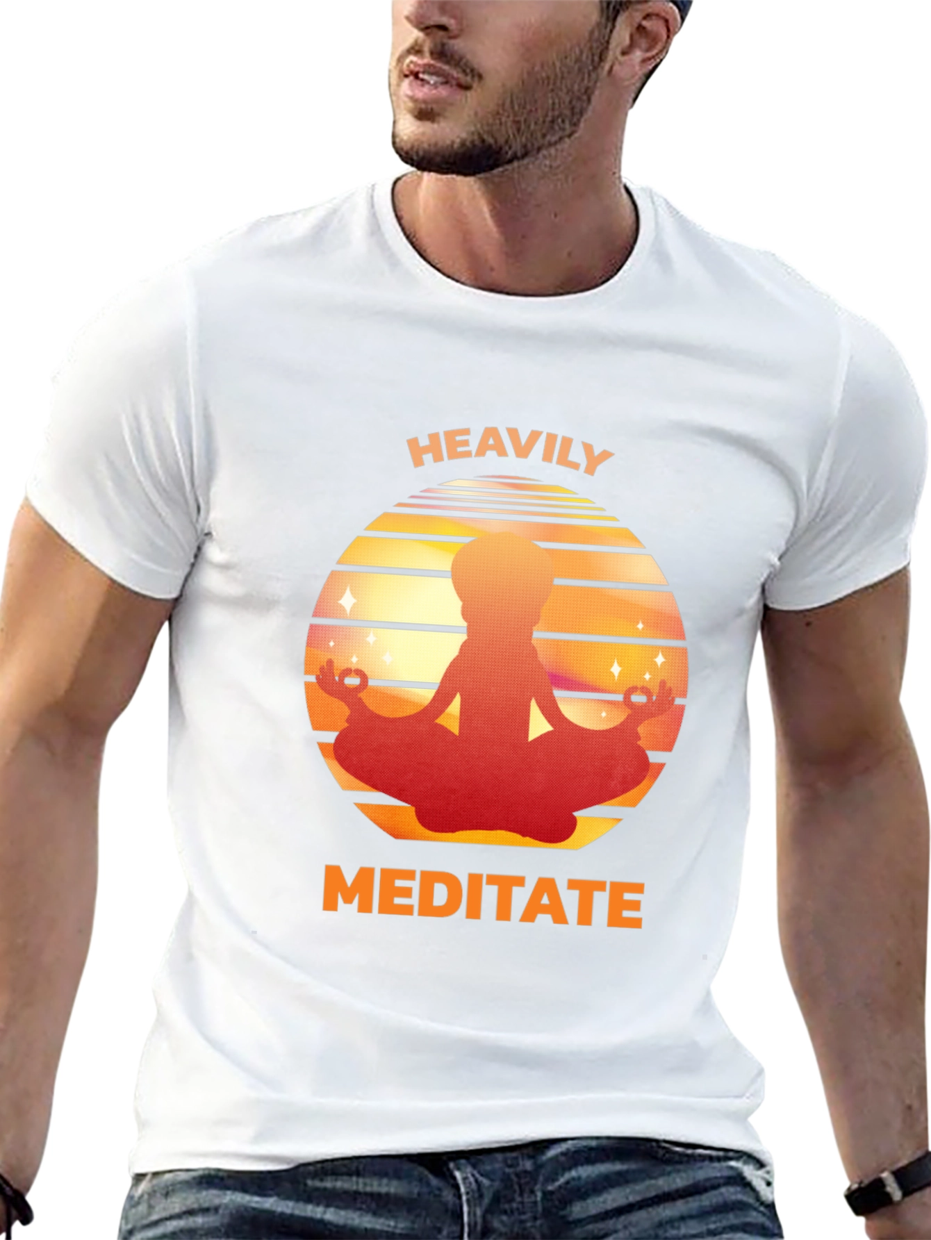Heavily Meditate Graphic Tee - Relaxed Fit - 13