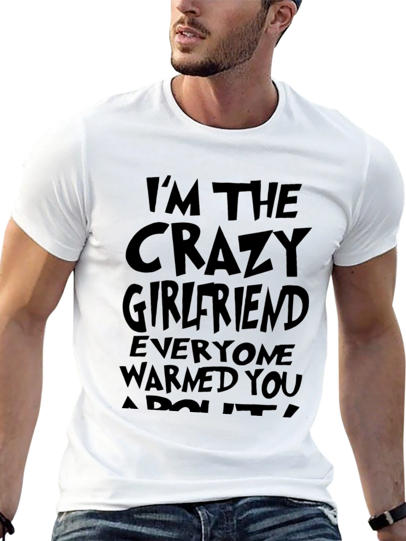 Black Crazy Girlfriend Graphic T-Shirt - Black view 13