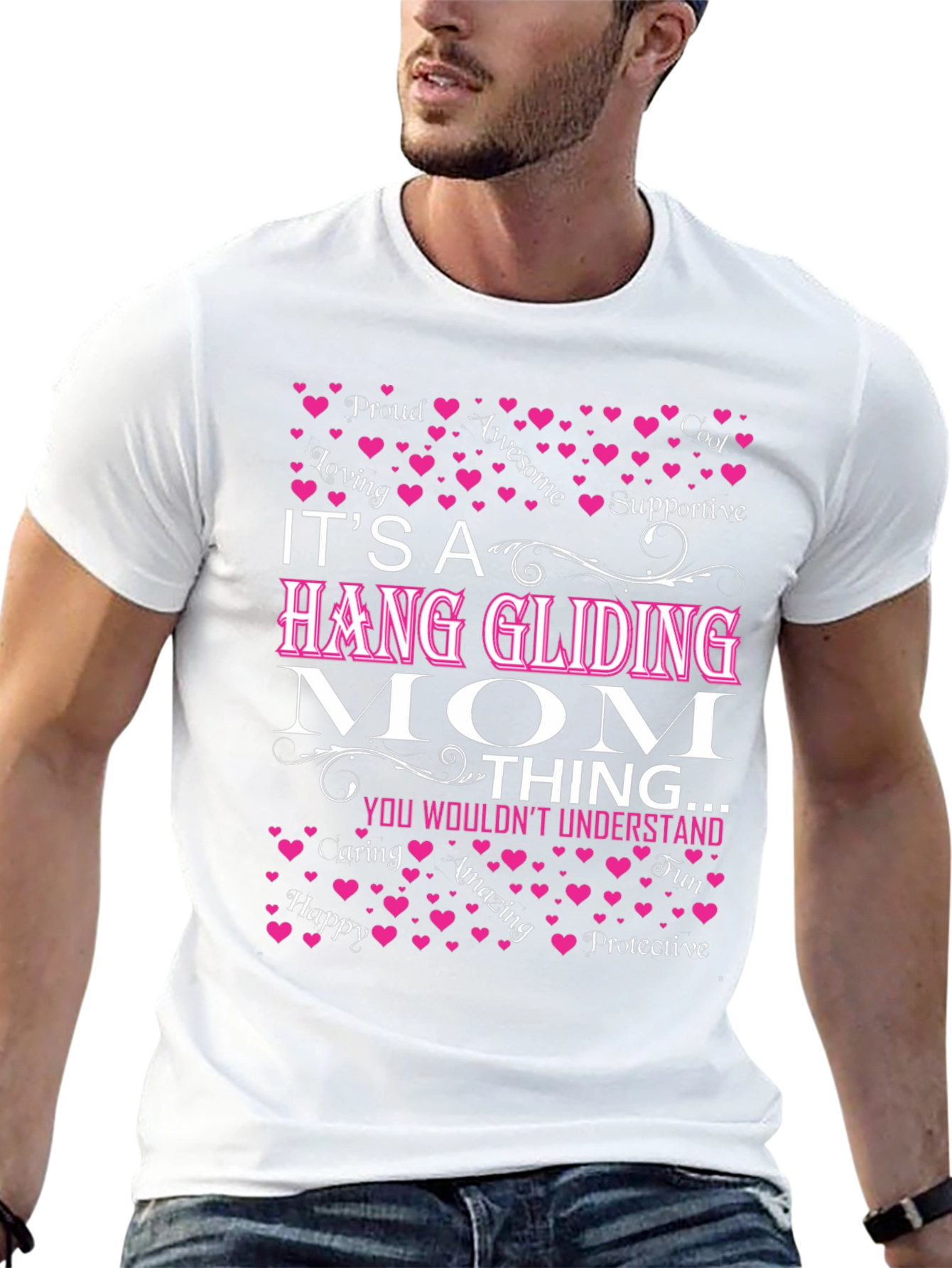 Black Hang Gliding Mom T-Shirt - Awesome Mother's Day Gift view 13