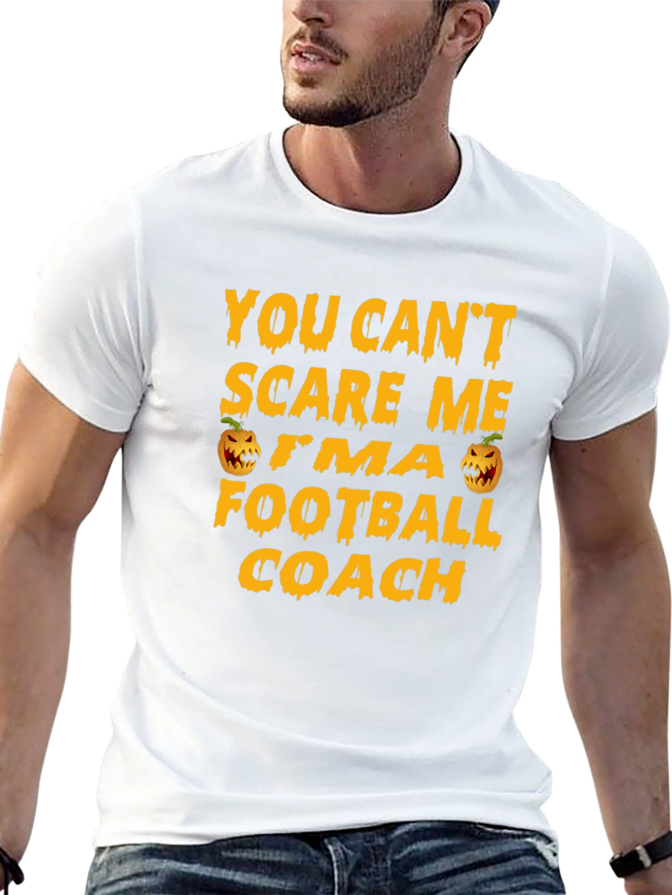 Black Funny Football Coach Halloween T-Shirt view 13