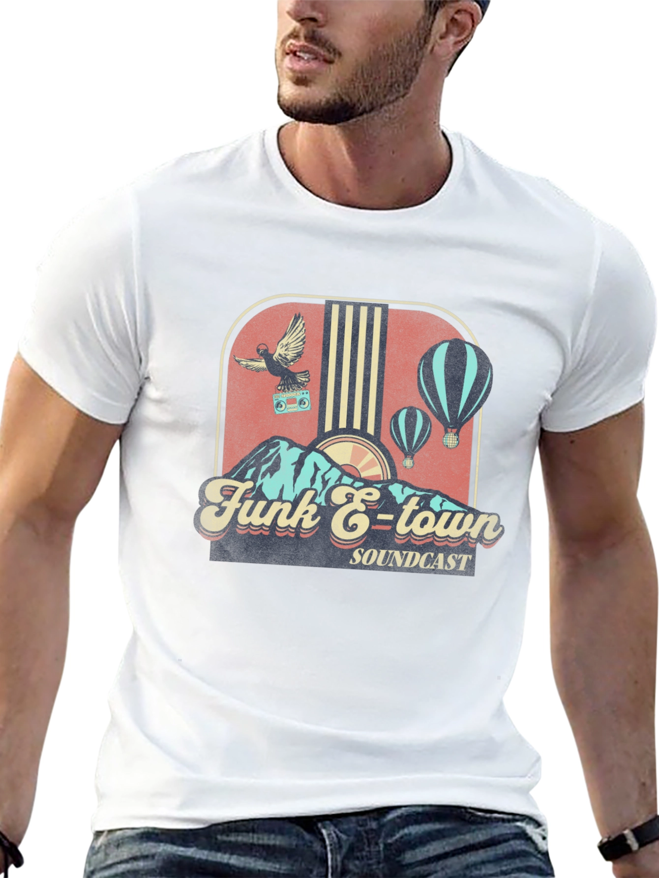 Black Funk E-Town Soundcast Graphic T-Shirt view 13
