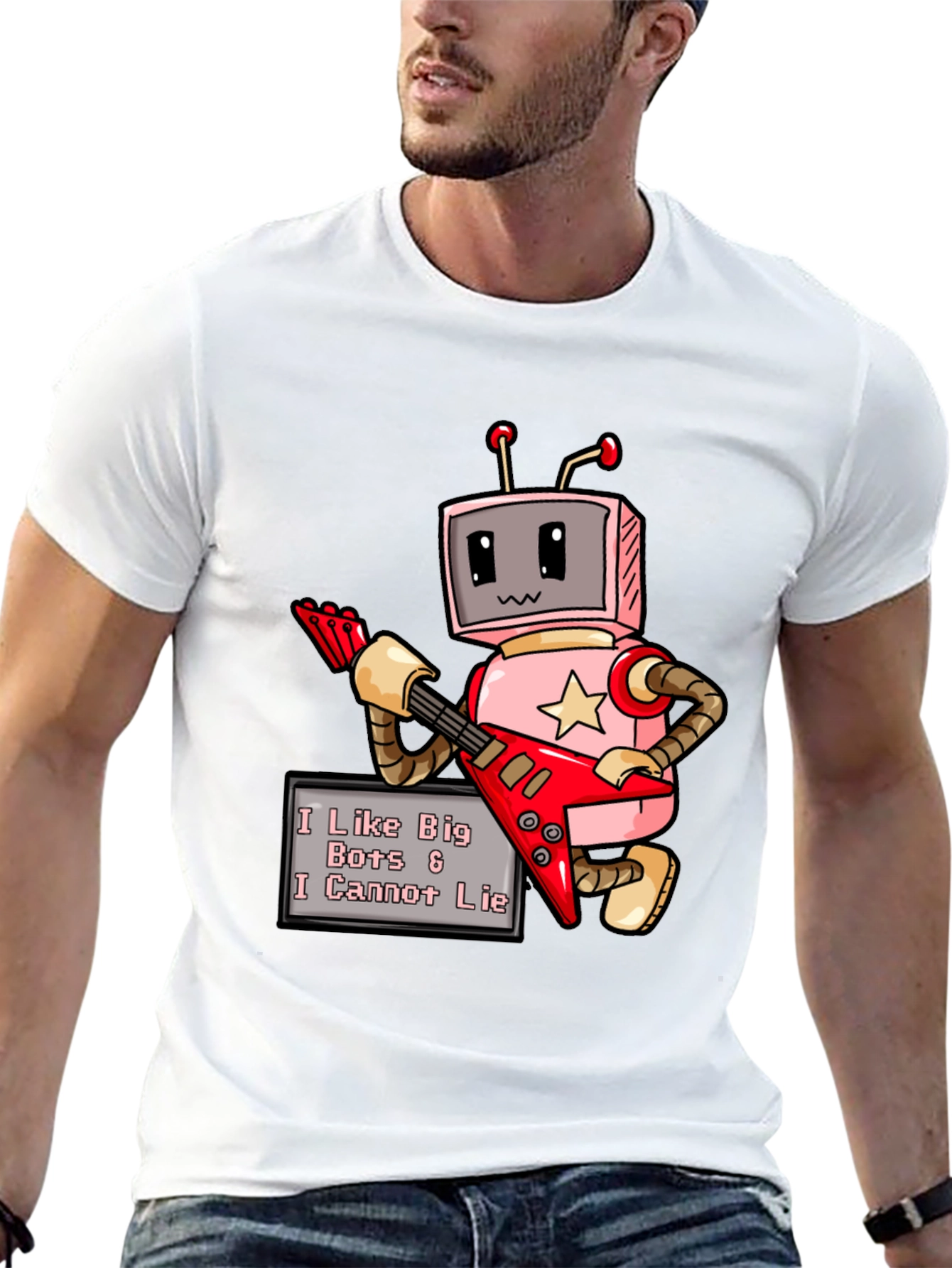 Black I Like Big Bots T-Shirt view 13