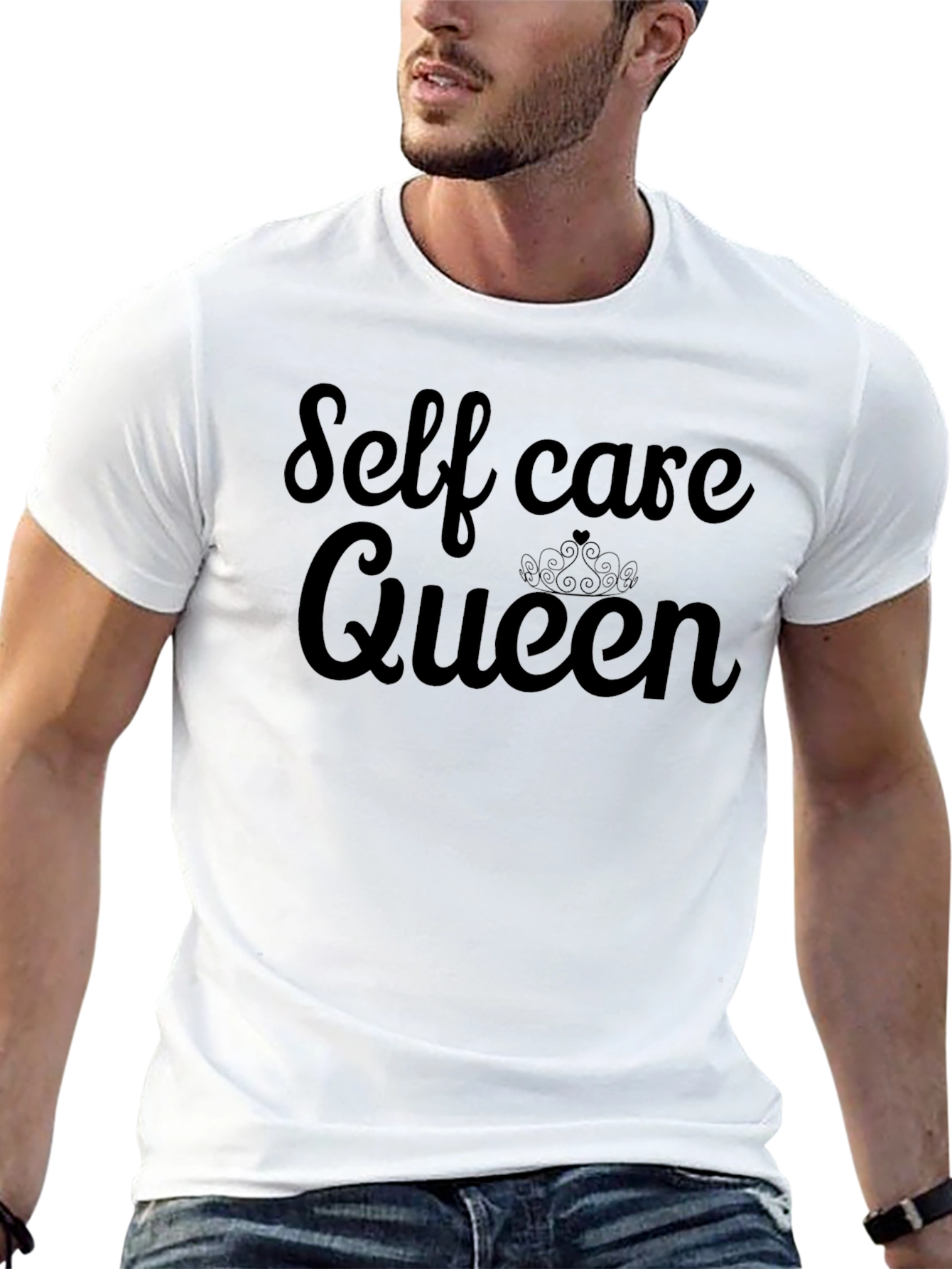 Black Self Care Queen Graphic Tee - Black T-Shirt view 13