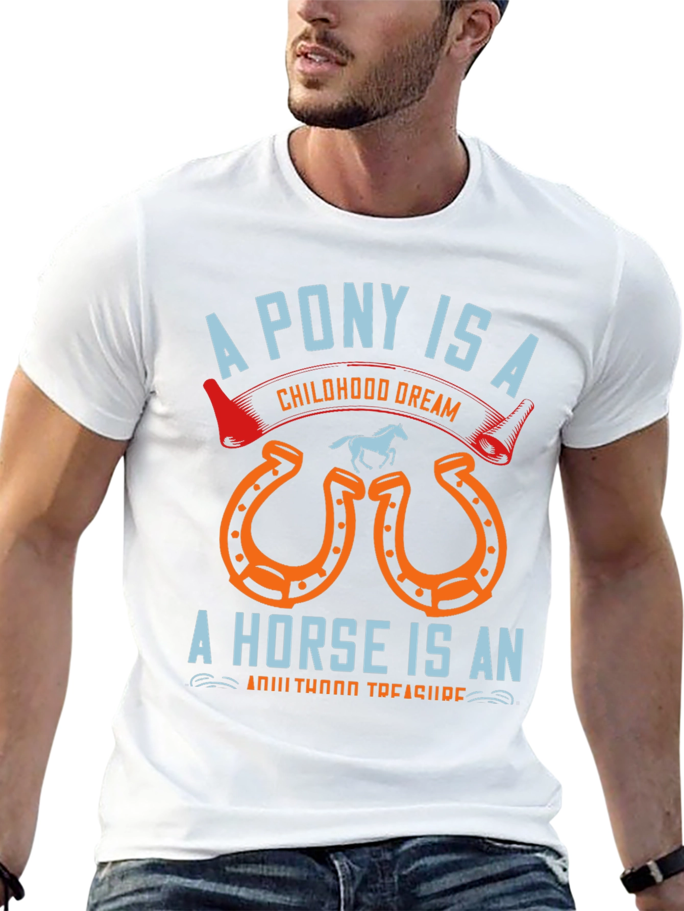 Black Pony to Horse Graphic Tee view 13