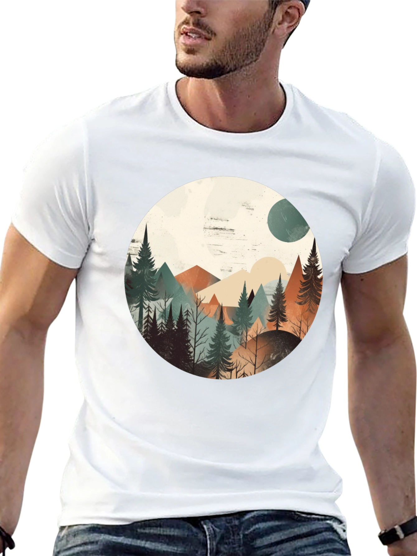 Black Mountainscape Graphic Tee - Unisex Comfort view 13