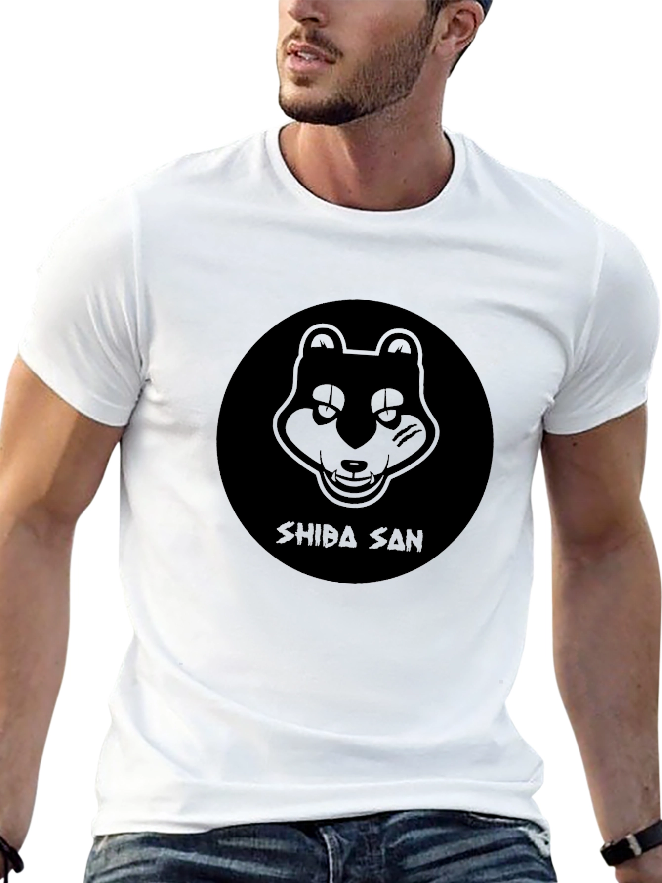 Black Shiba San Black Tee - Unique Graphic Design view 13