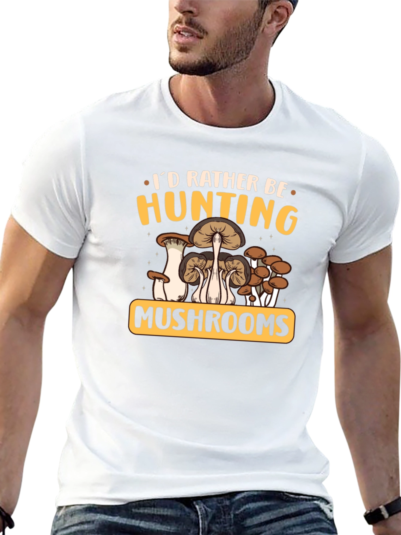 Black Mushroom Hunting Graphic Tee view 13