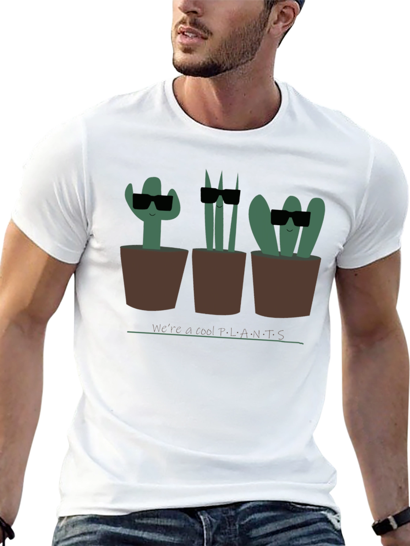 Black Cool Plants Graphic Tee - Unisex Black T-Shirt view 13