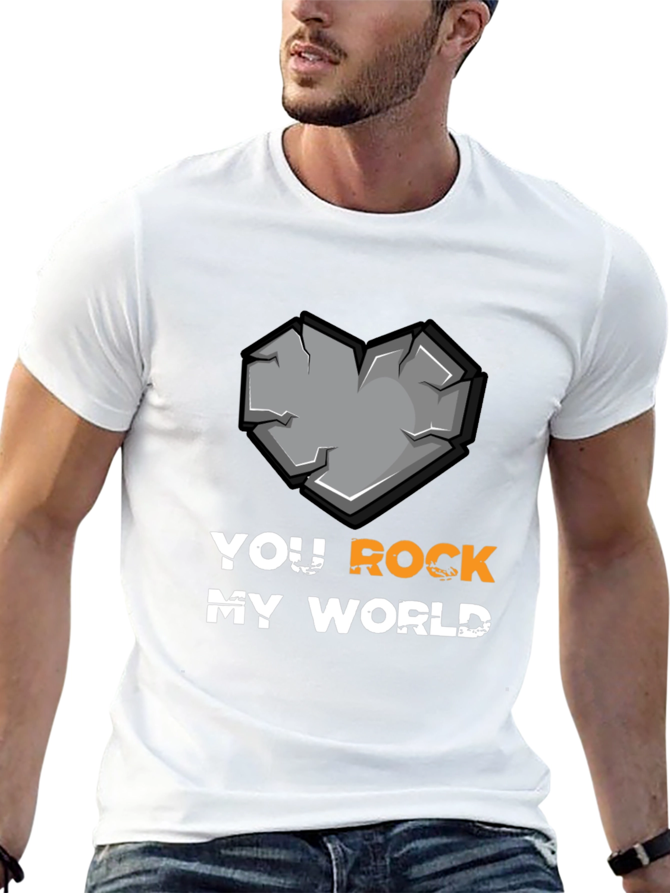 Black You Rock My World Graphic T-Shirt - Black view 13