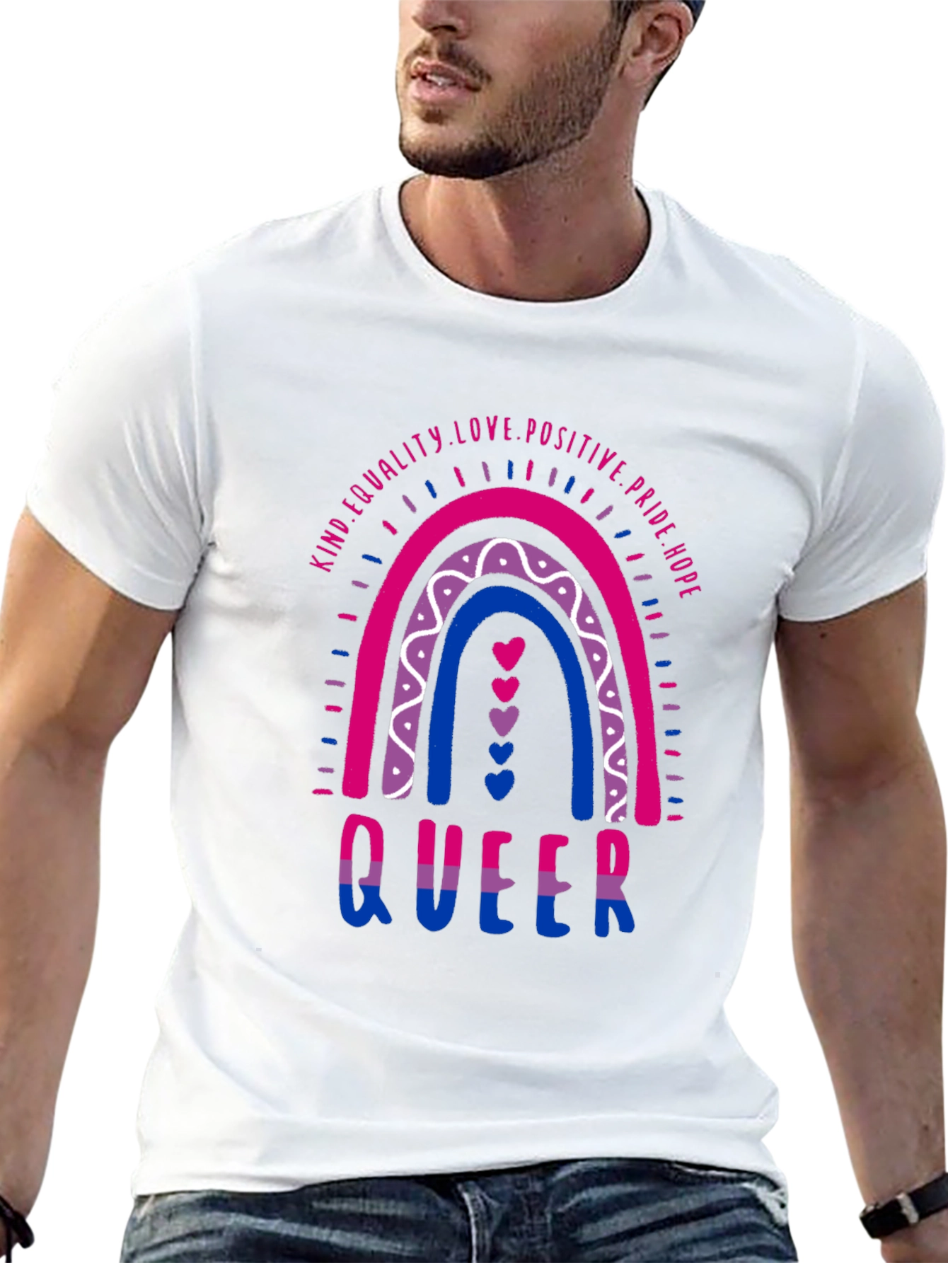 Black Bisexual Pride Queer T-Shirt view 13