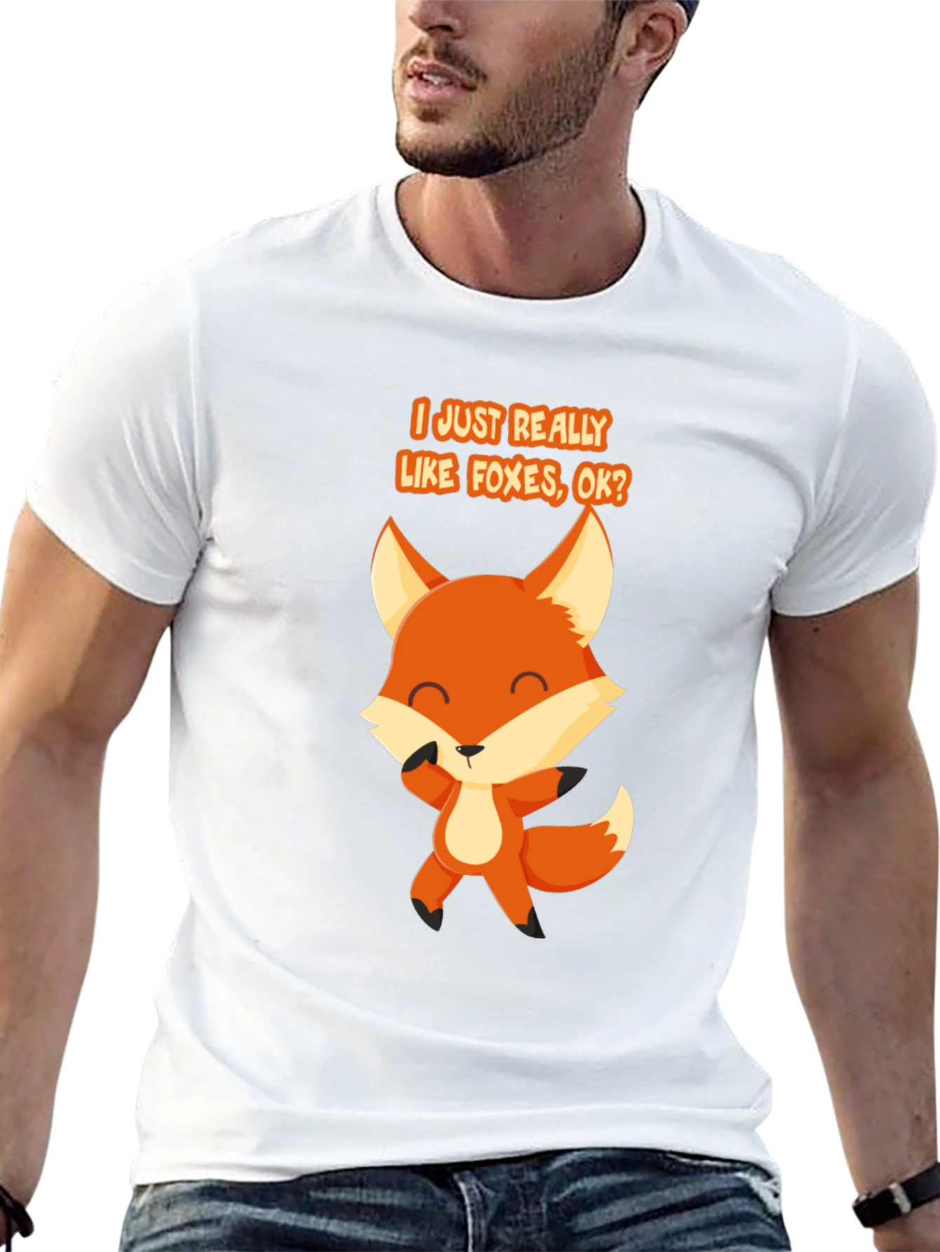 Black Fox Lover T-Shirt - "I Just Really Like Foxes, OK?" view 13
