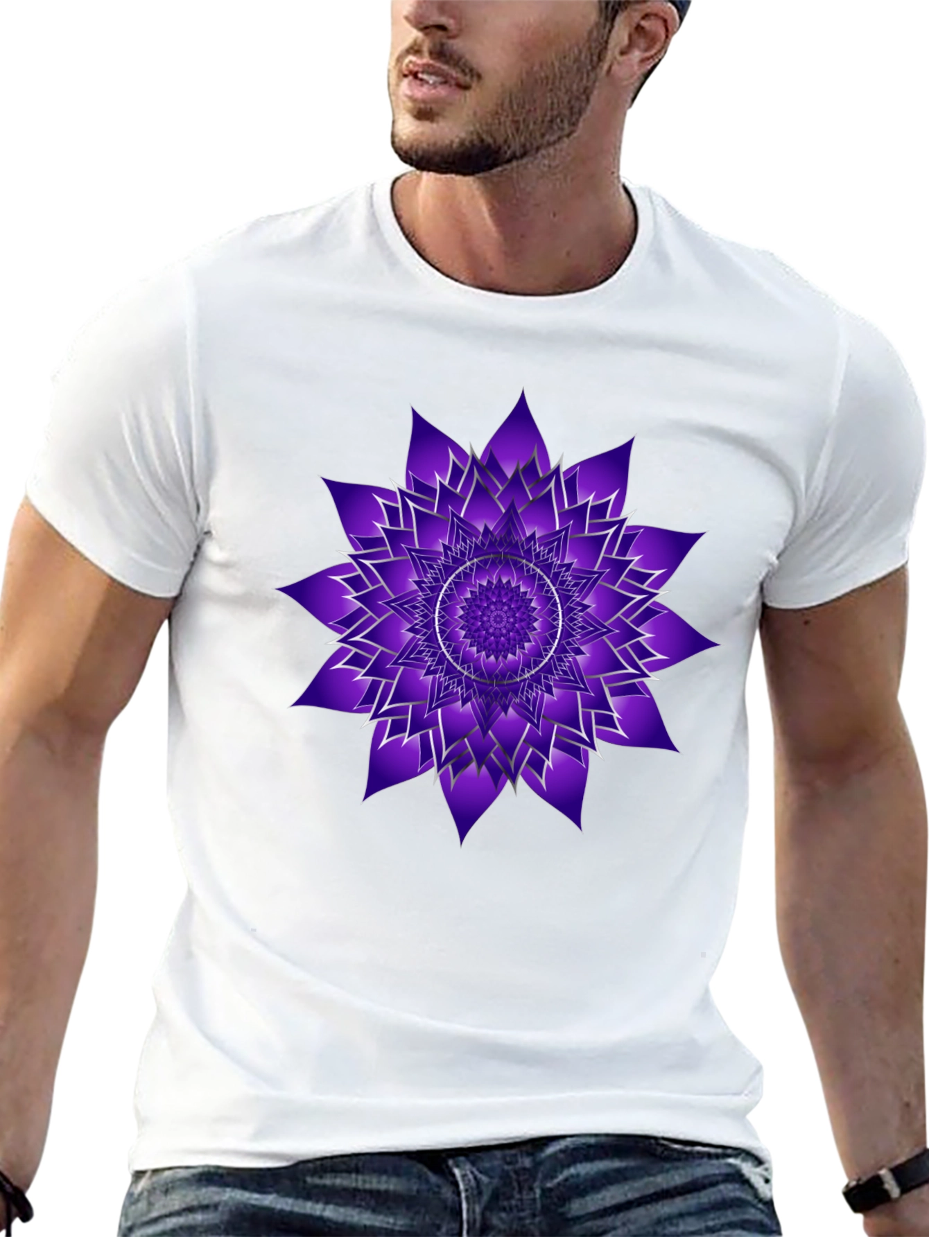 Black Crown Chakra Black T-Shirt - Spiritual Design view 13