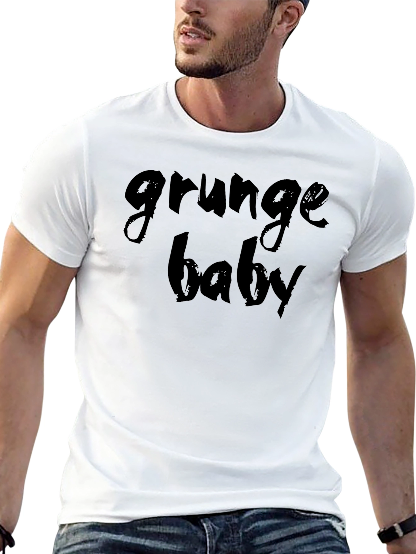 Black Grunge Baby Graphic T-Shirt - Edgy Style view 13