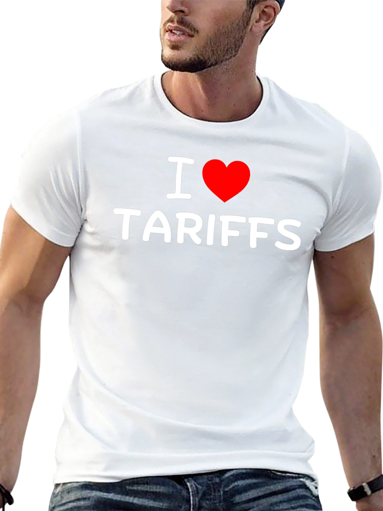 Black I Heart Tariffs T-Shirt - Bold Political Statement view 13