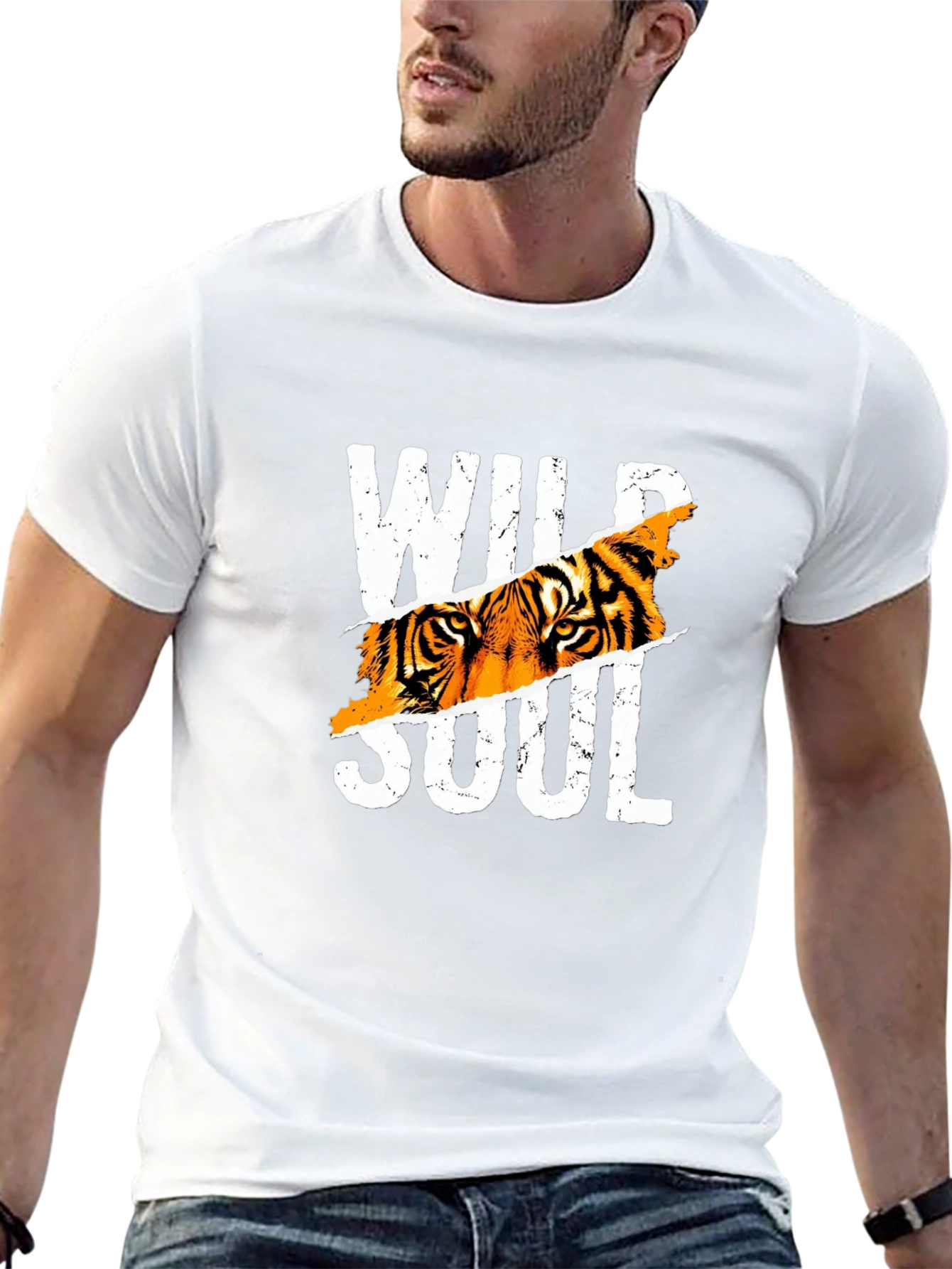 Black Wild Soul Tiger Graphic Tee - Black view 13