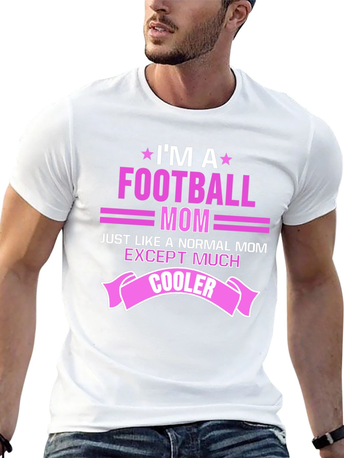 Black Football Mom Graphic T-Shirt view 13