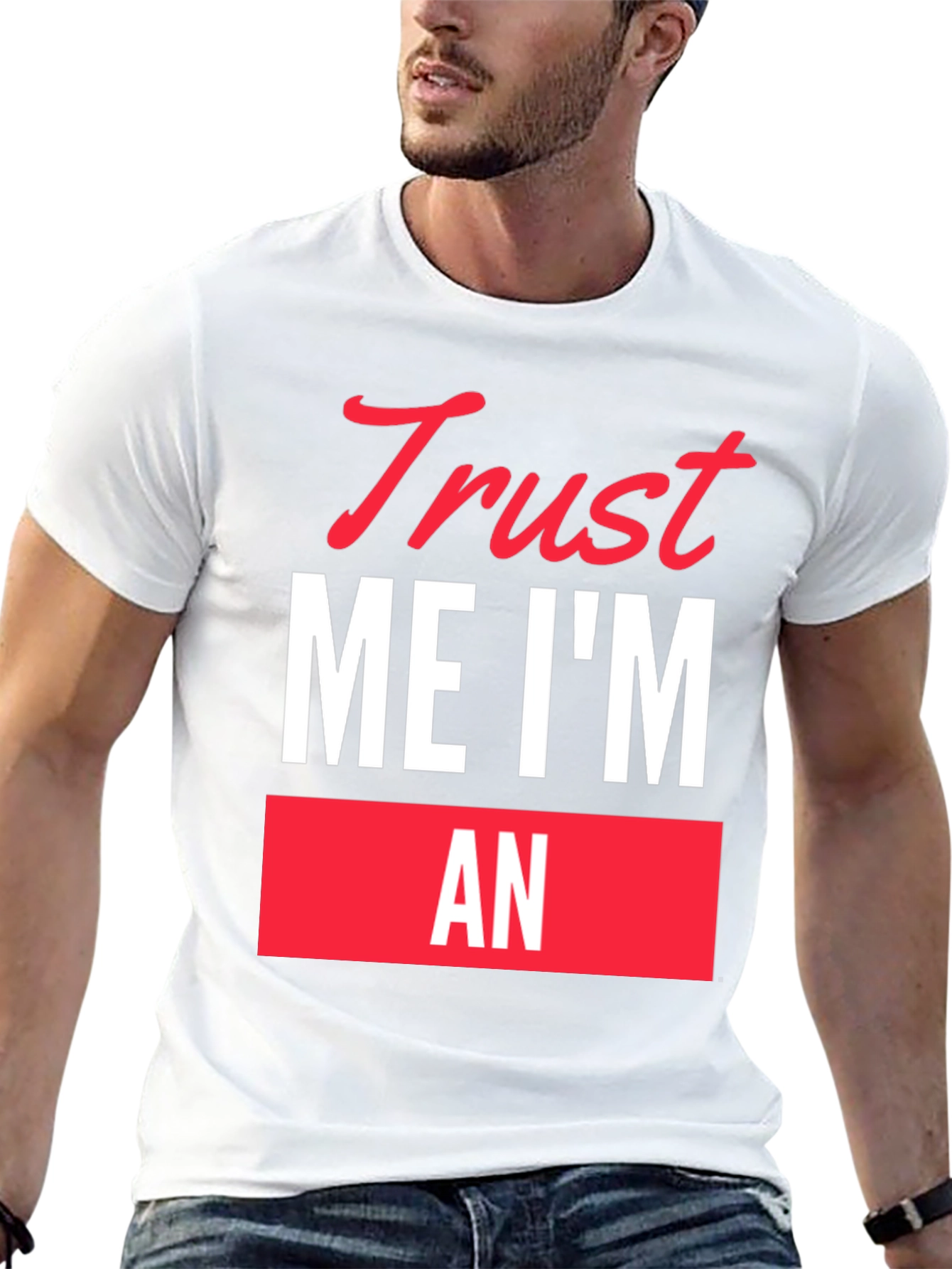 Black Trust Me I'm An... Funny Graphic T-Shirt view 13