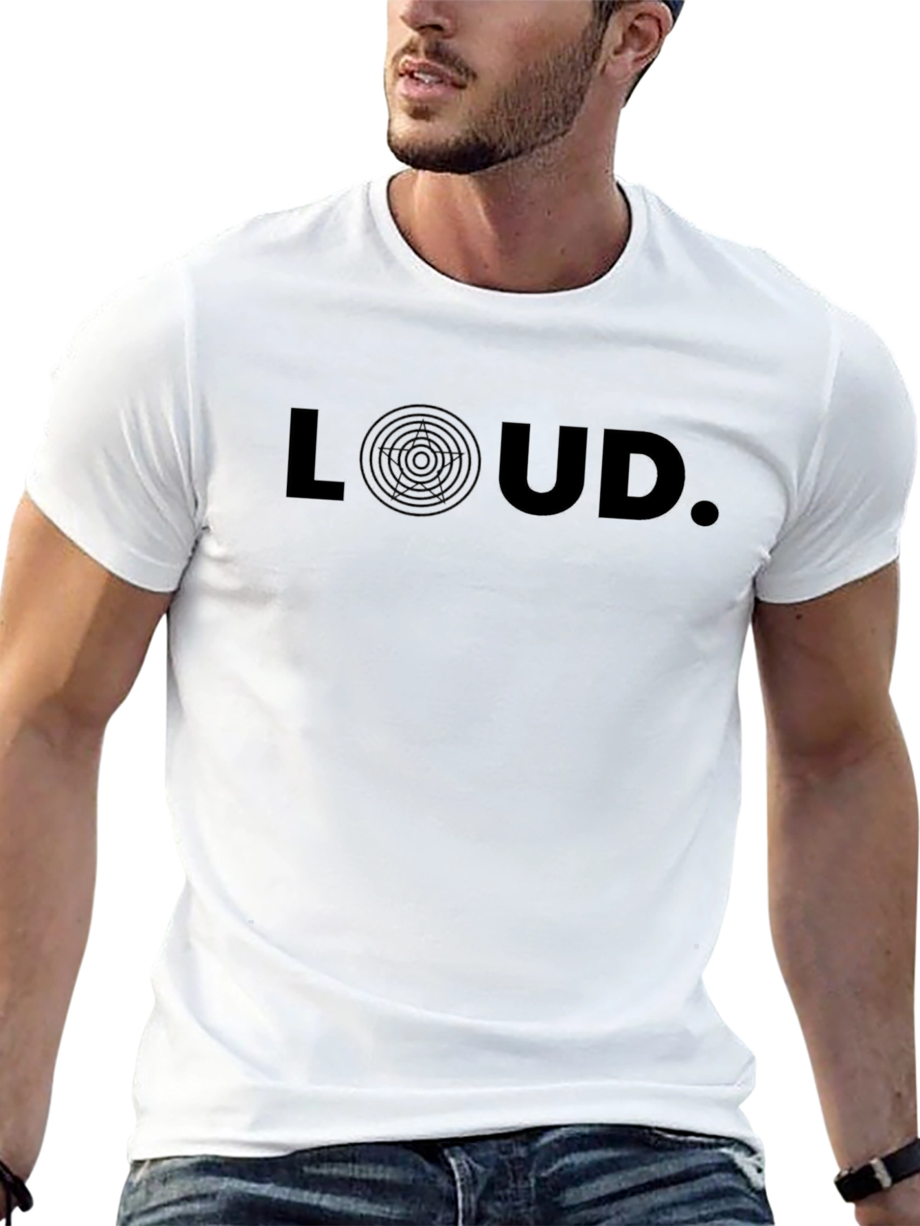 Black LOUD Graphic Print Black T-Shirt - Stylish & Modern view 13
