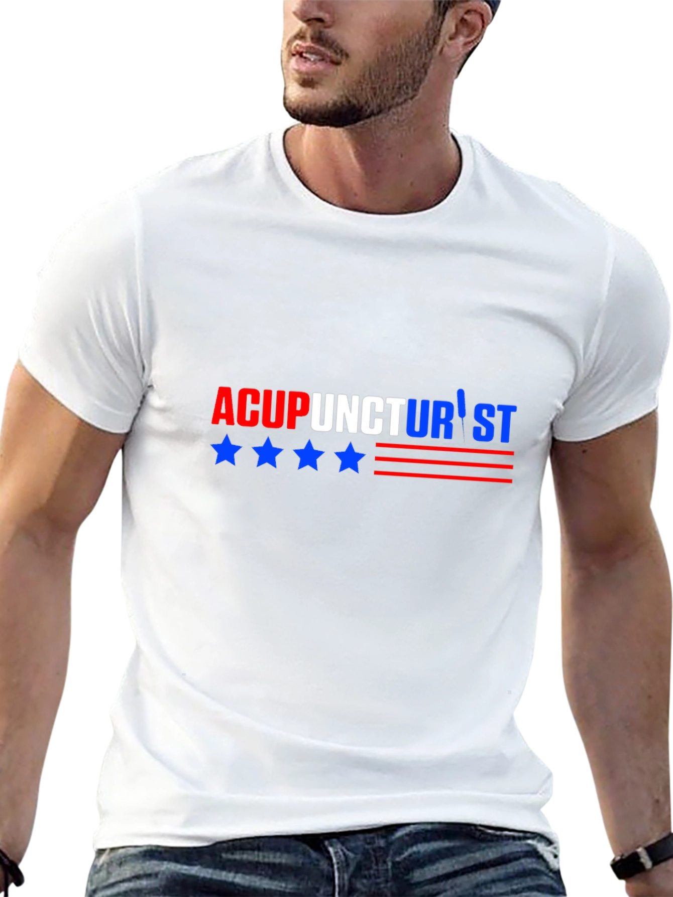 Acupuncturist Graphic T-Shirt - Patriotic Design - 13